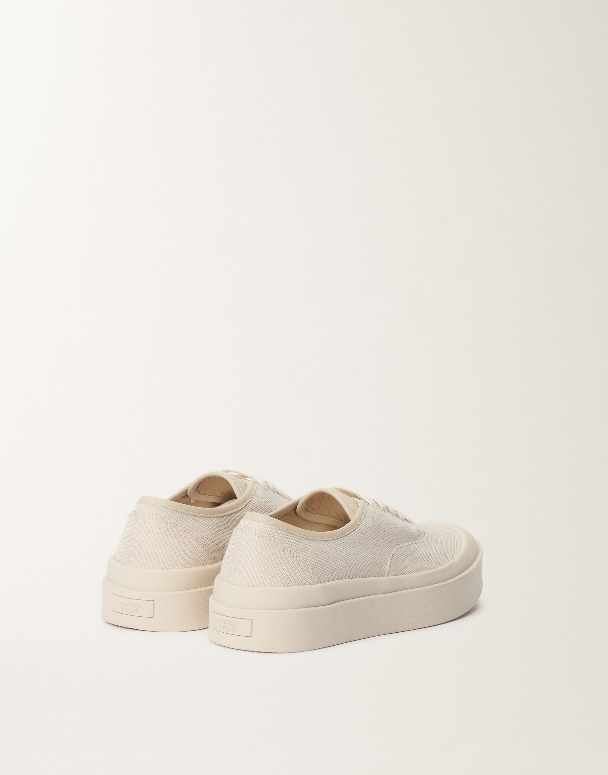 Fabiana Filippi Canvas And Nappa Leather Sneakers In White
