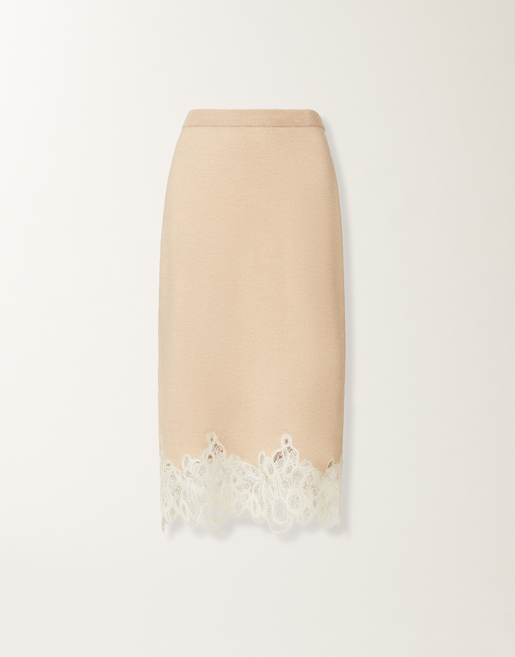 Fabiana Filippi Platinum Skirt With Macramé Lace