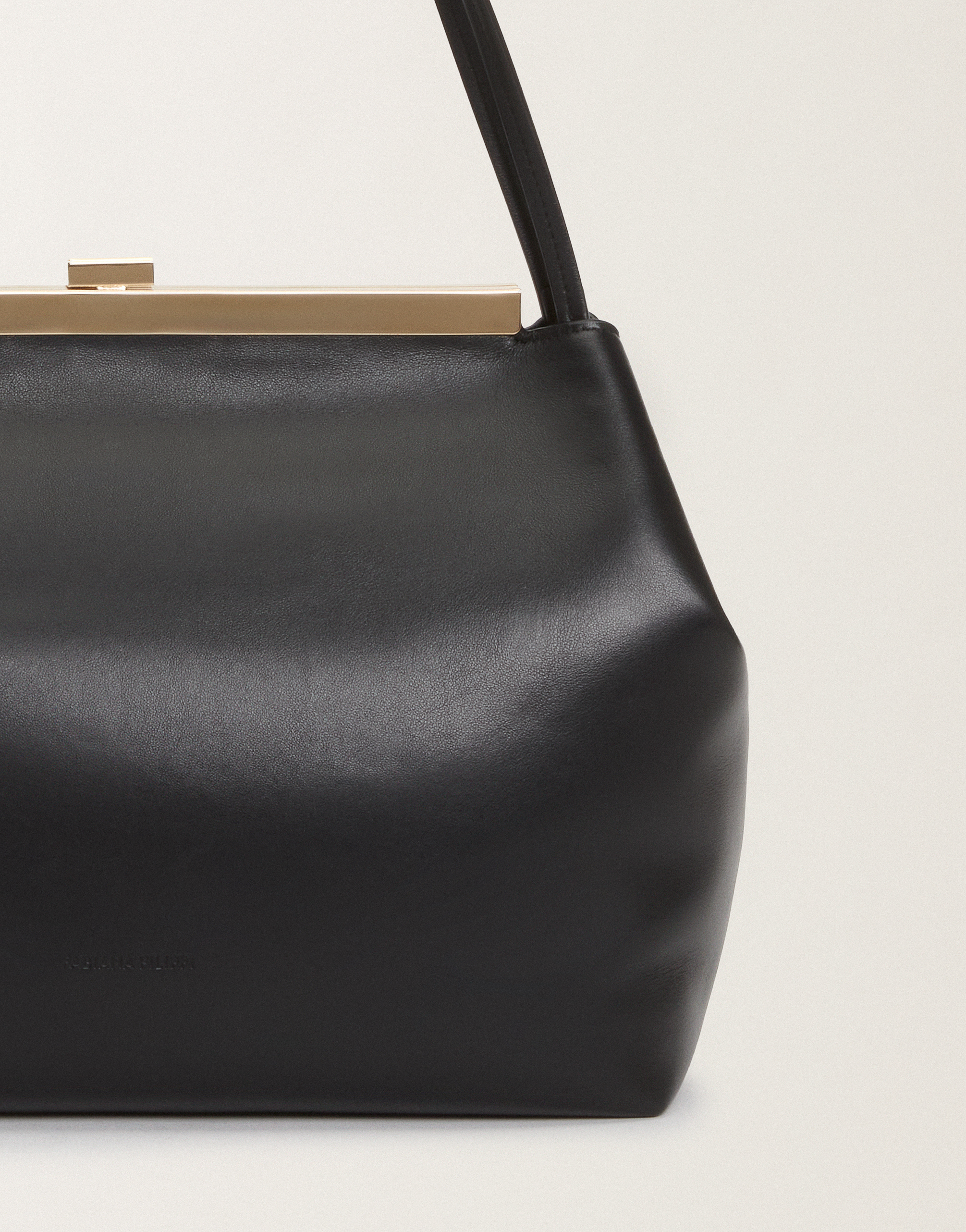 Fabiana Filippi Nappa Leather Pouch In Black