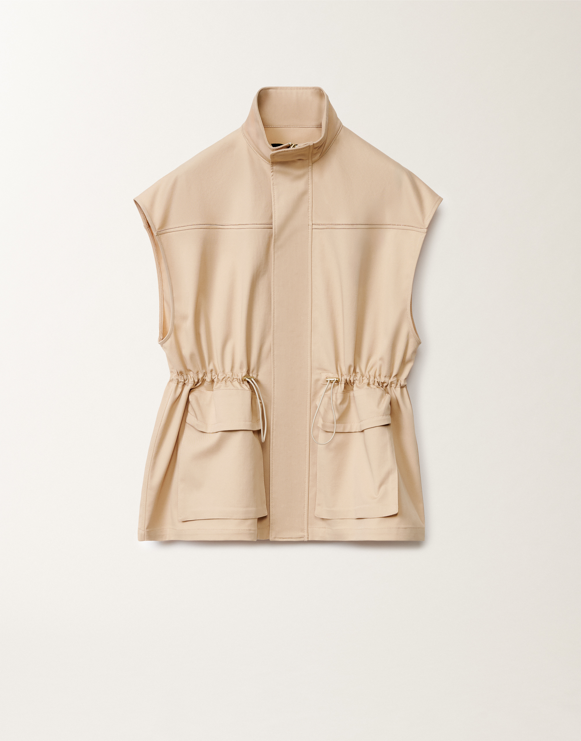 Fabiana Filippi Cotton Gabardine Safari Jacket In Sand