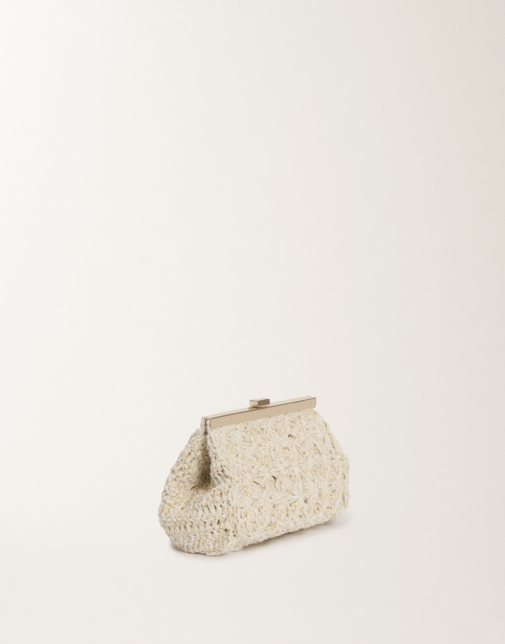 Fabiana Filippi Macramé Clutch In Putty