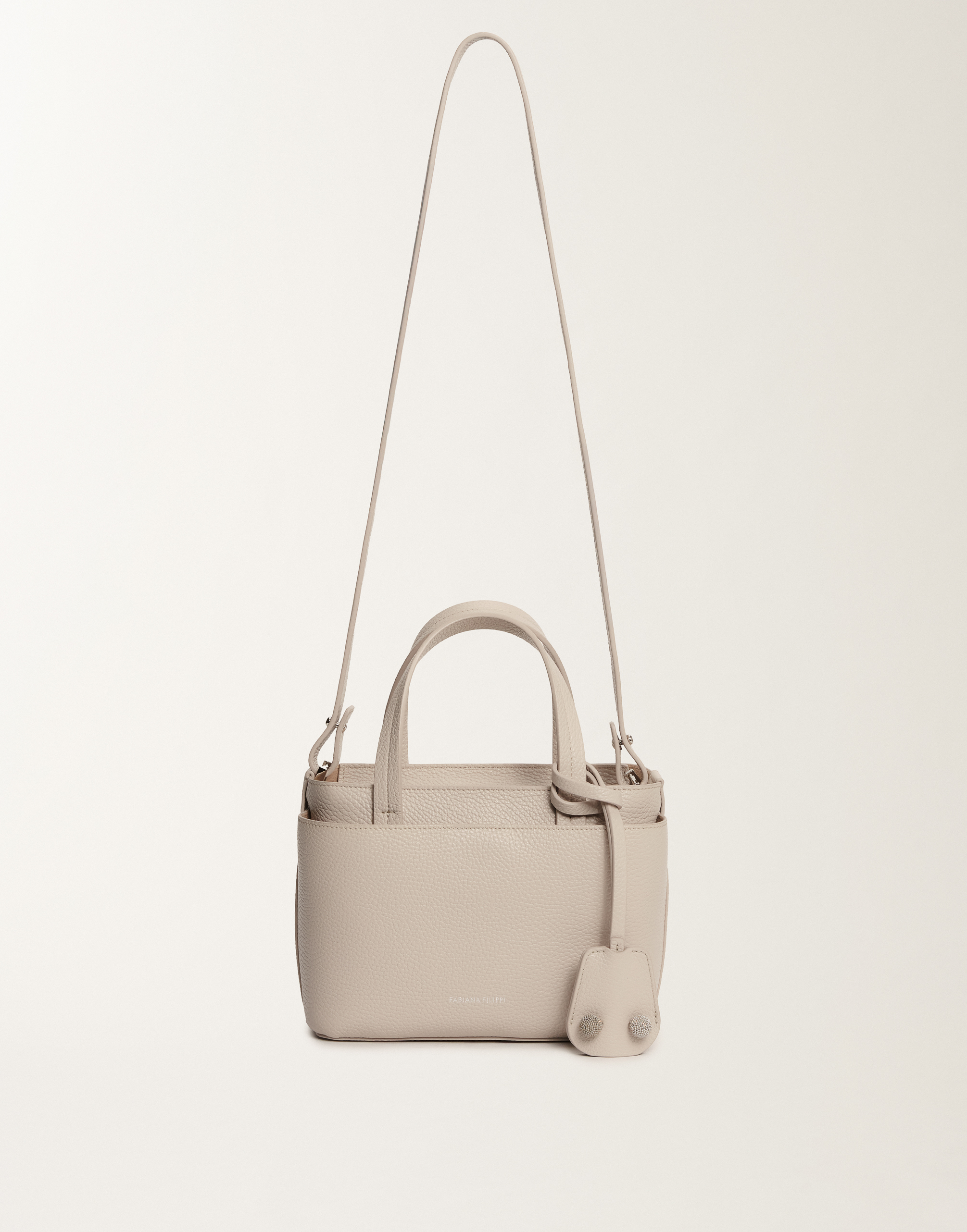 Medium grained leather handbag, marble for Women | Fabiana Filippi®