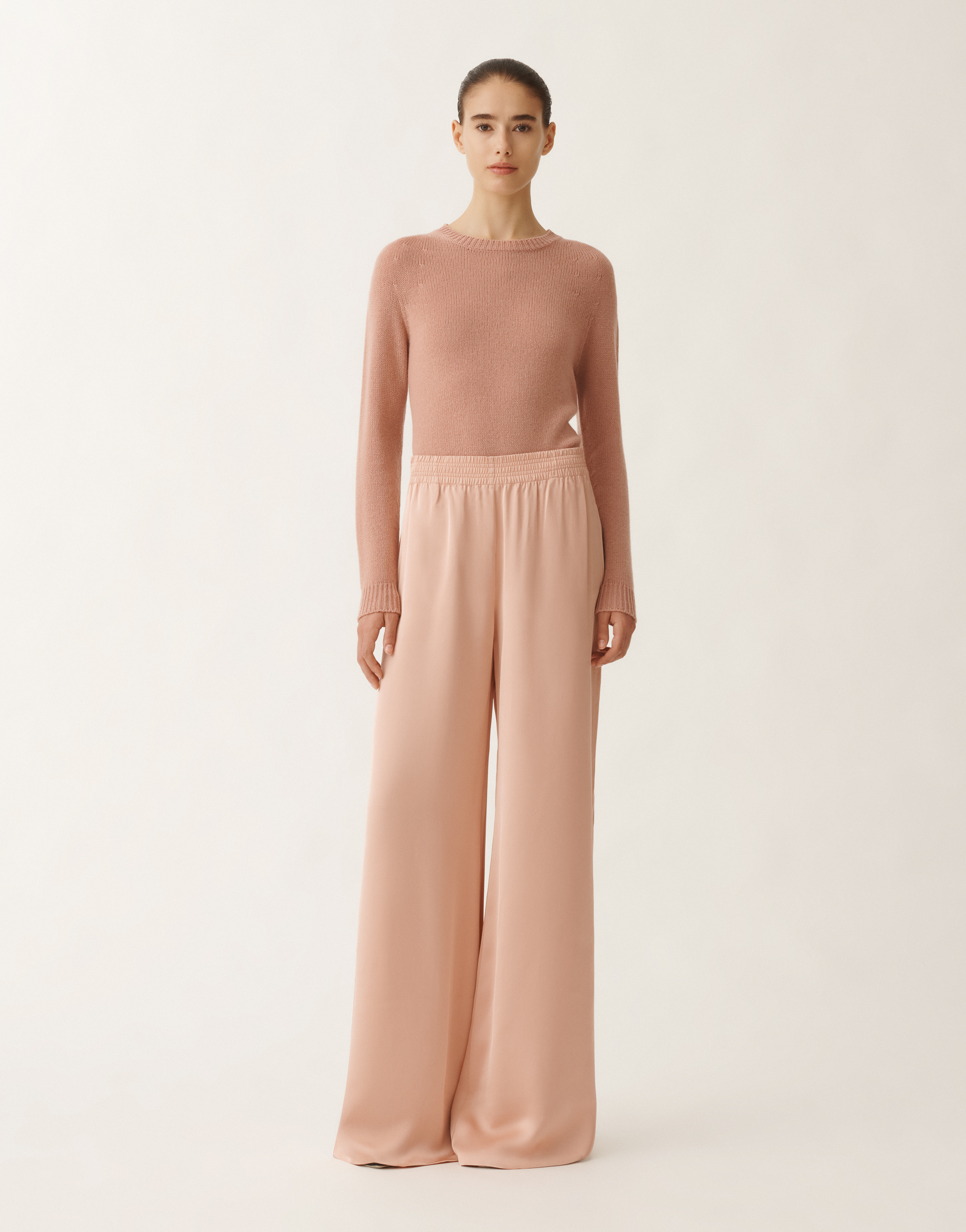Shop Fabiana Filippi Amelia Fluid Viscose Jogging Trousers In Pink