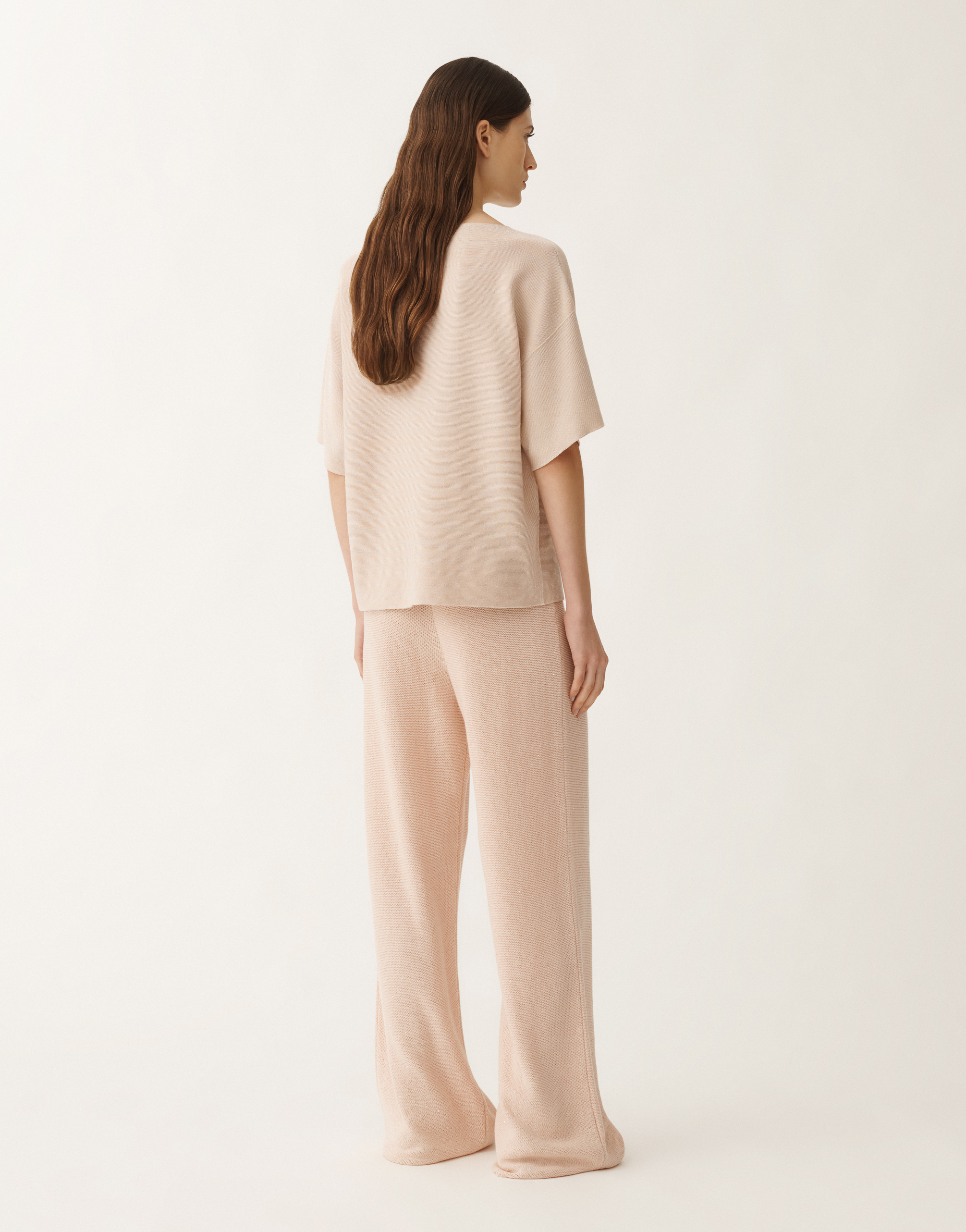 Fabiana Filippi Cotton And Lurex Sweater In Pink