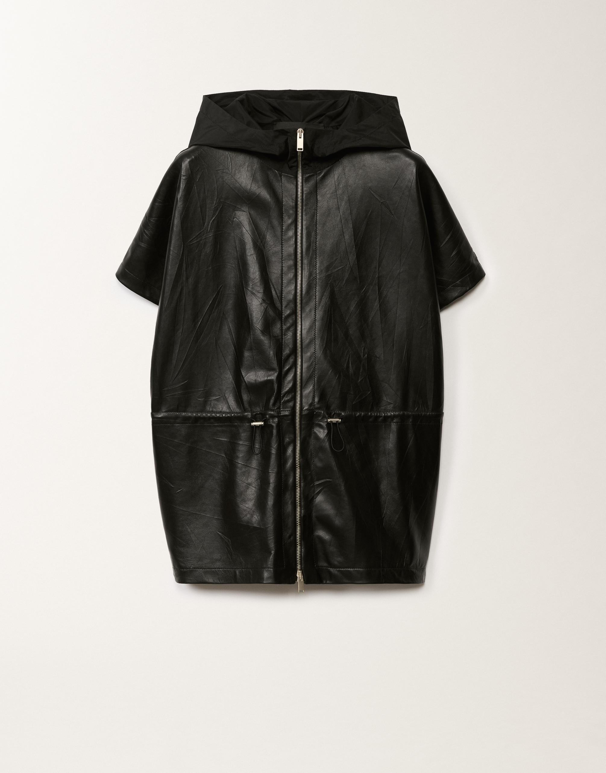 FABIANA FILIPPI PLEATED NAPPA LEATHER CAPE 