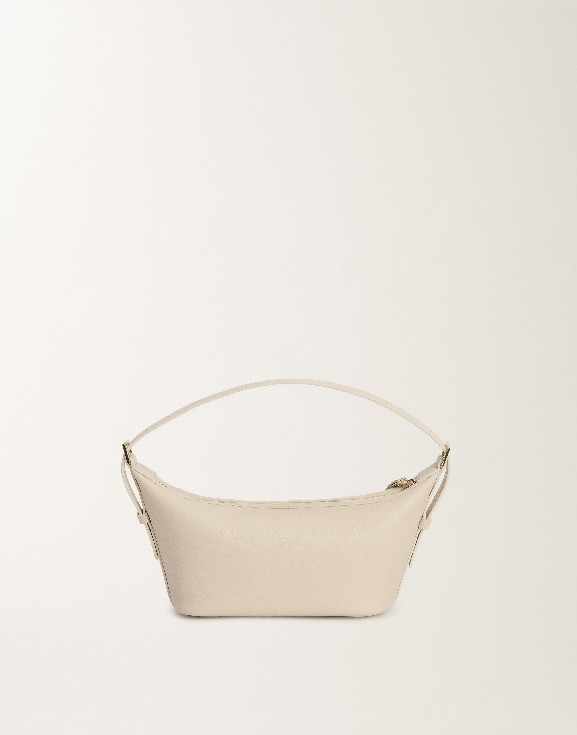 Fabiana Filippi Grained Leather Mini Hobo Bag In Vanilla