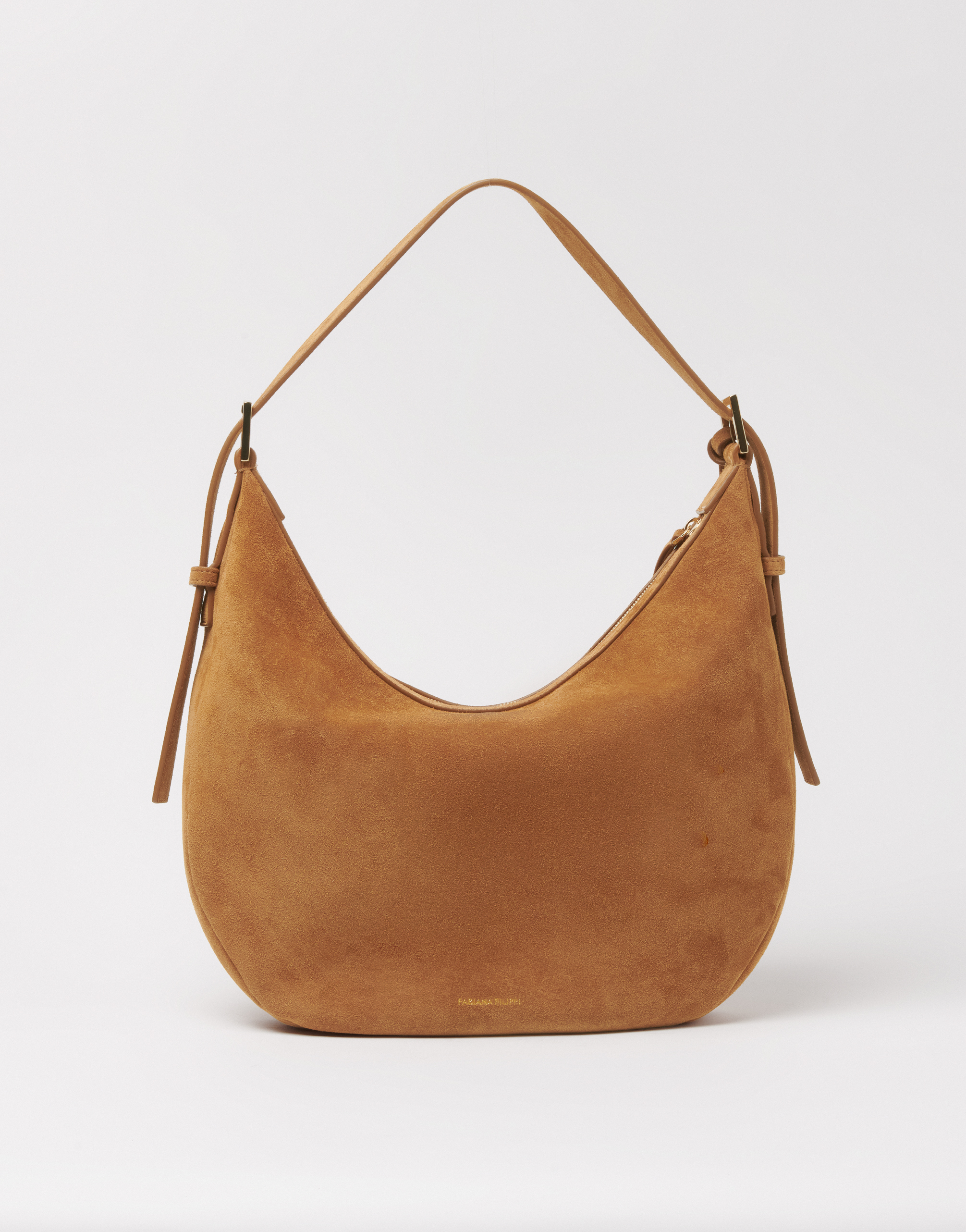 Fabiana Filippi Suede And Wicker Hobo Bag In Brown