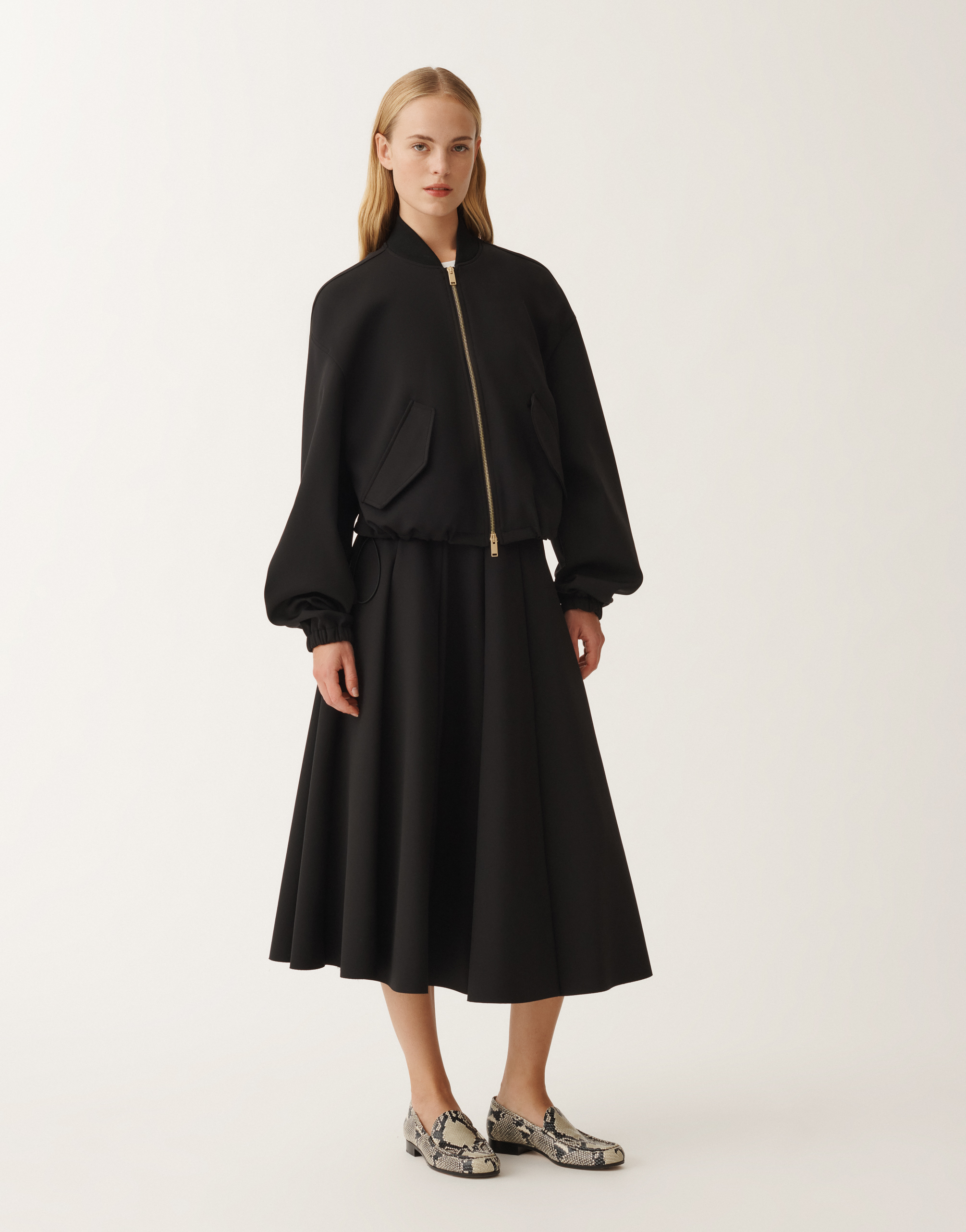 Shop Fabiana Filippi Scuba Windbreaker In Black