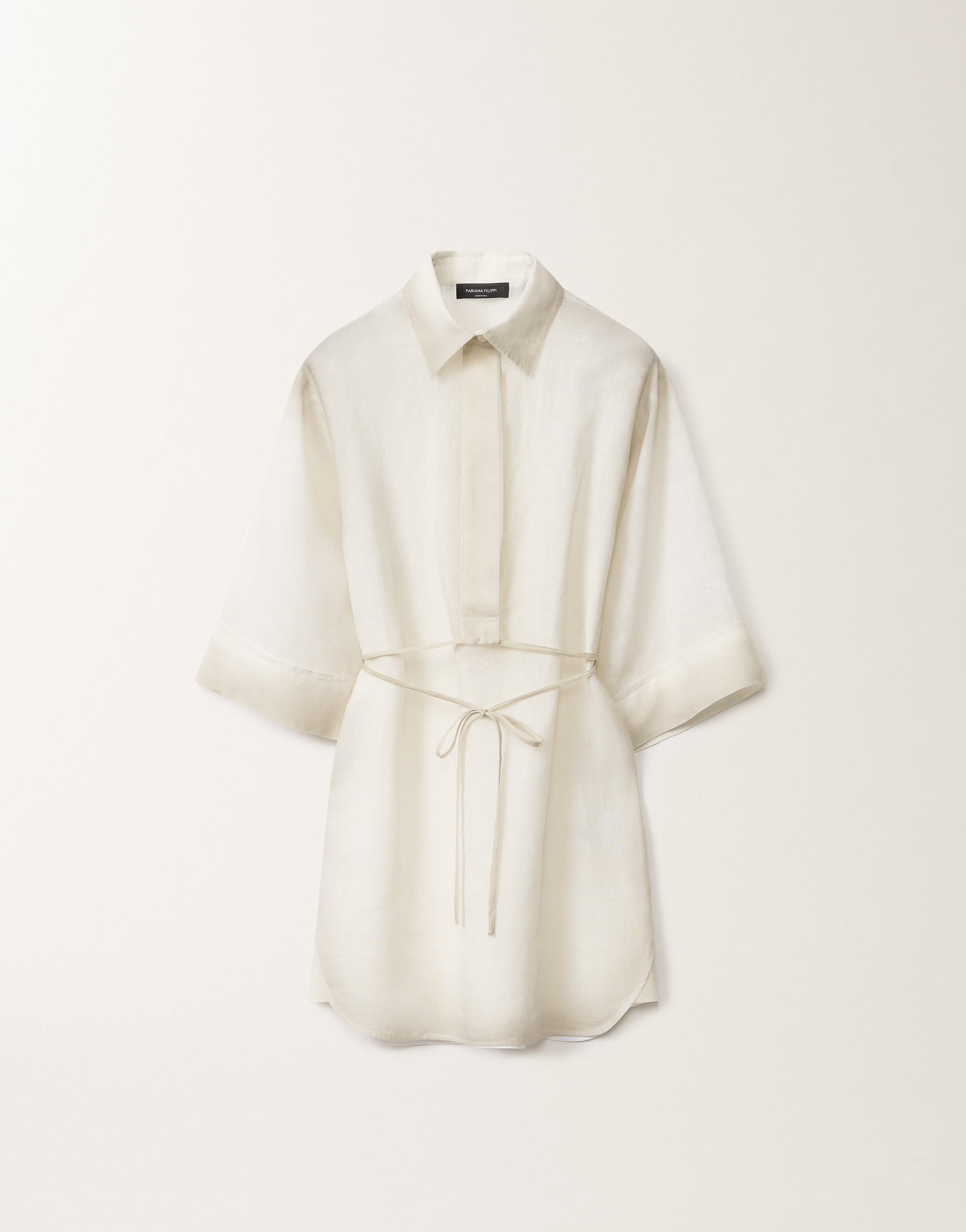 Fabiana Filippi Linen Canvas Tunic In White