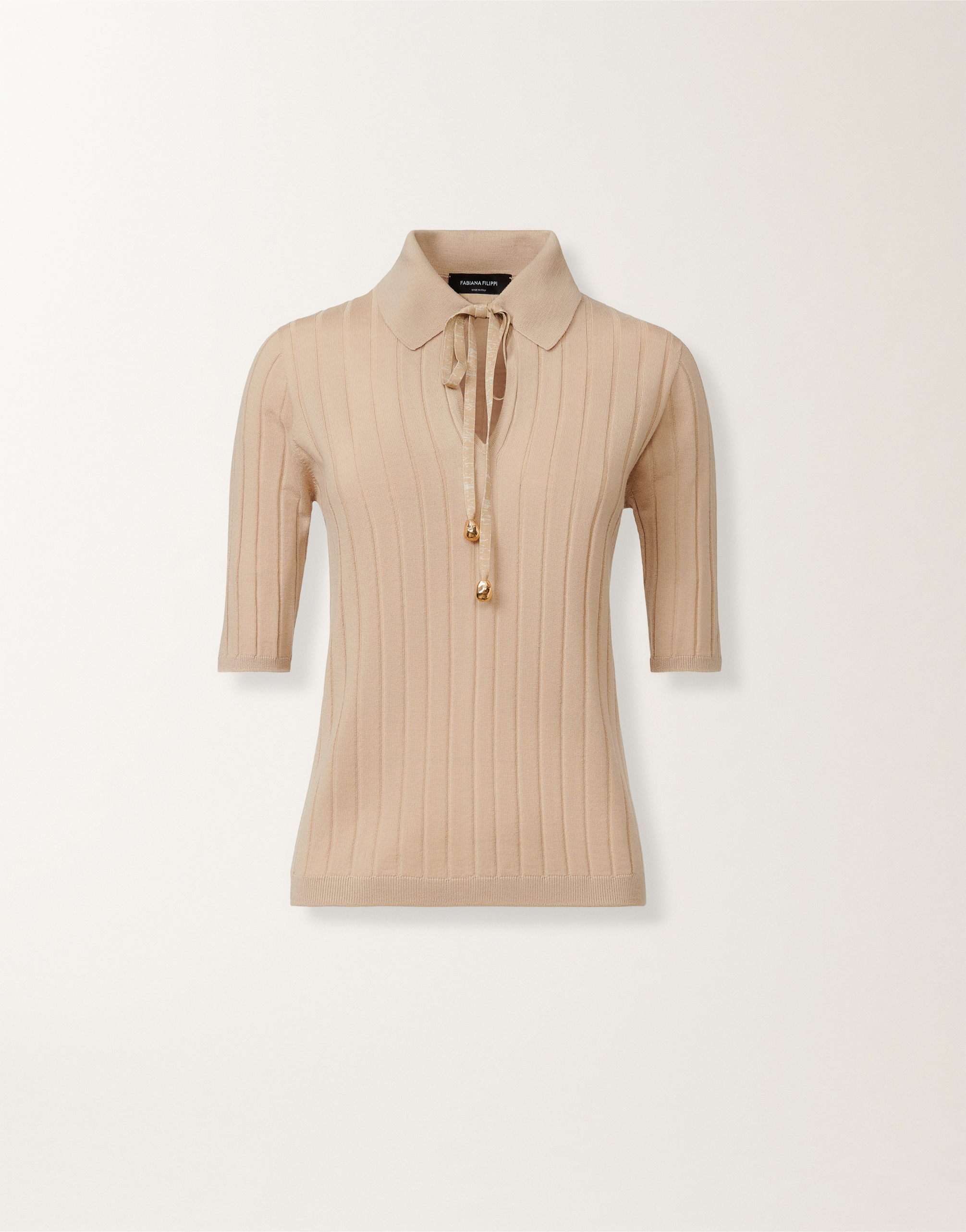 Merino wool sweater, maple for Women | Fabiana Filippi®