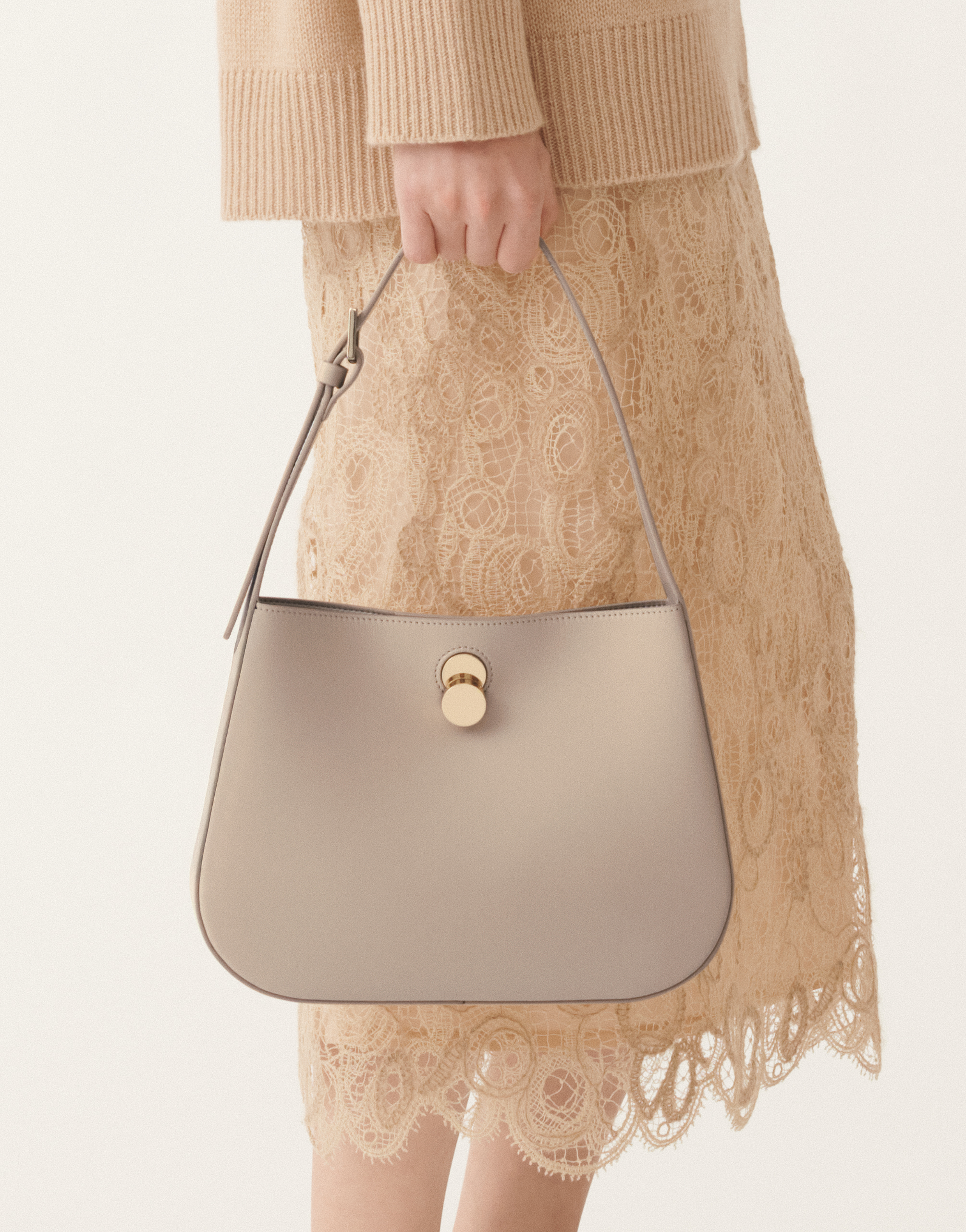 Fabiana Filippi Eclissi Small Calfskin Hobo Bag