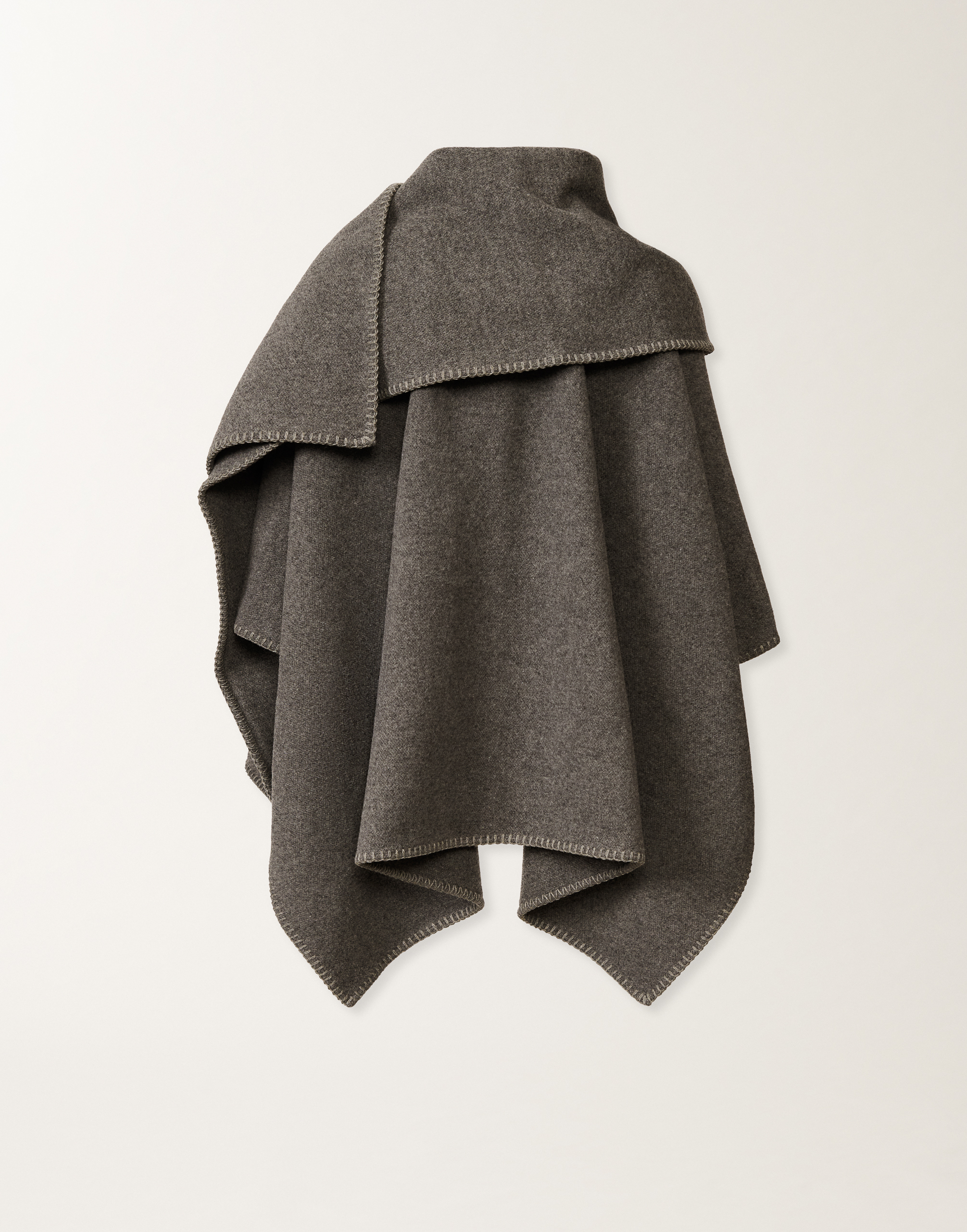Fabiana Filippi Wool Cloak In Gray