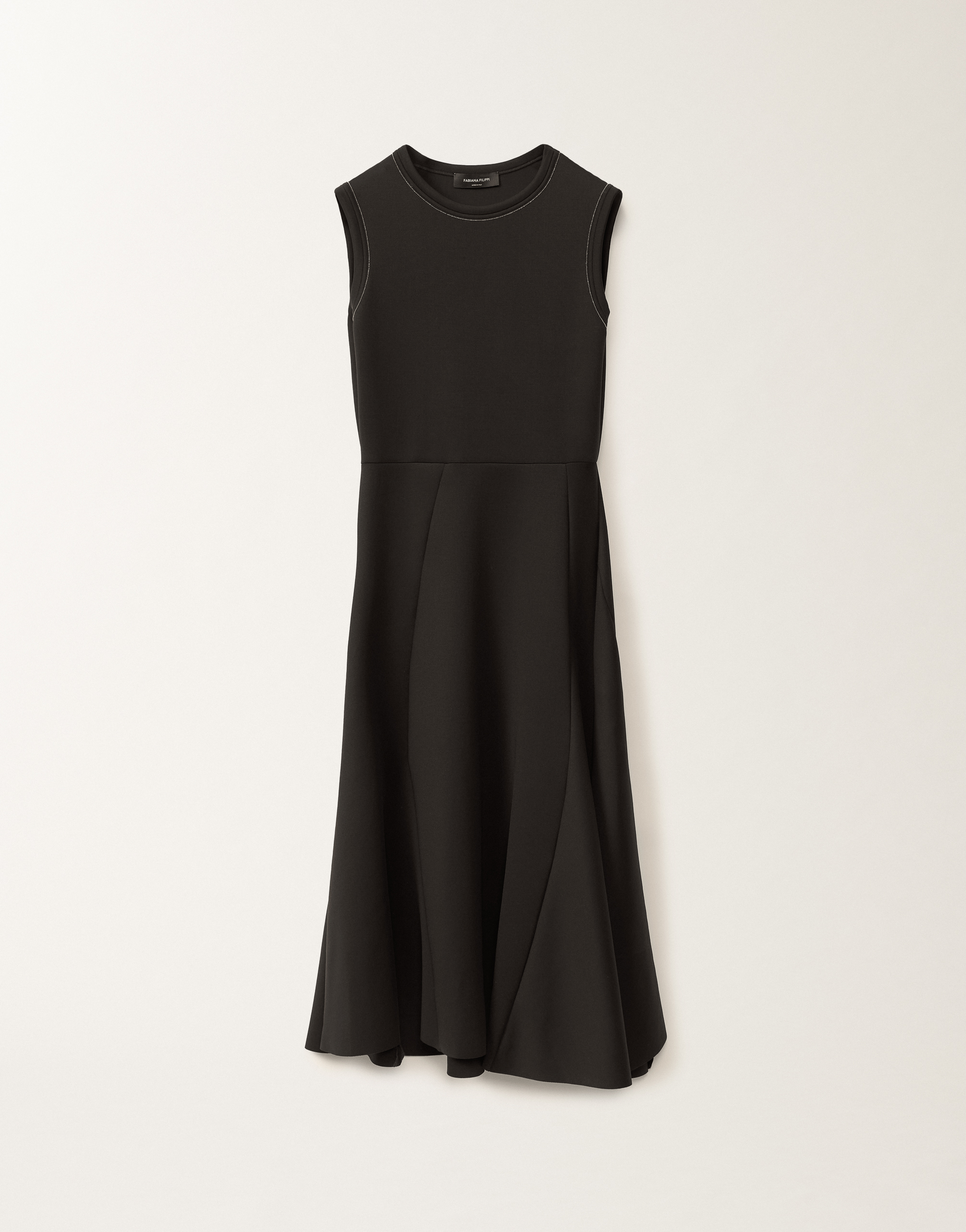 Shop Fabiana Filippi Scuba Dress In Black