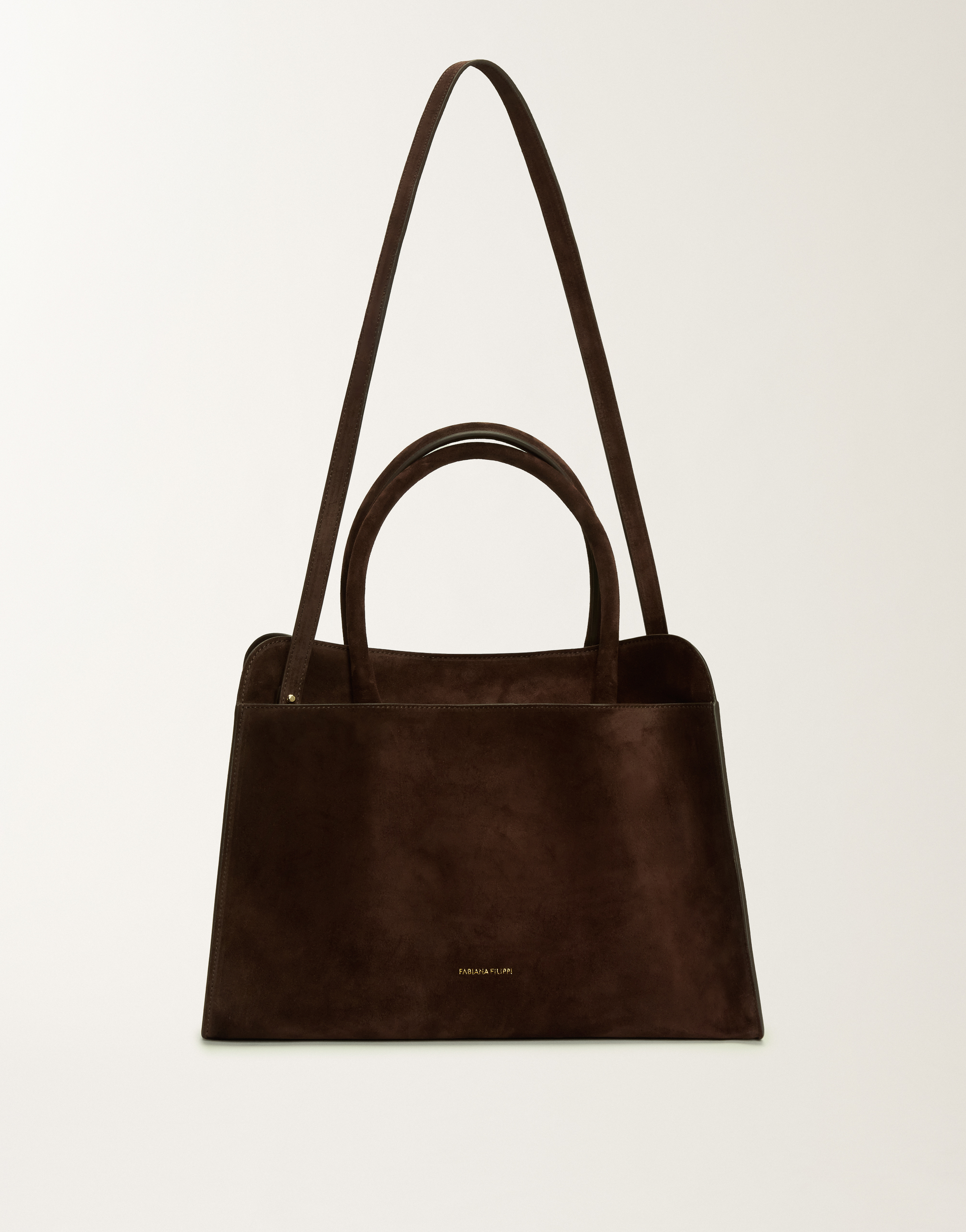 Fabiana Filippi Large Suede Handbag In Brown