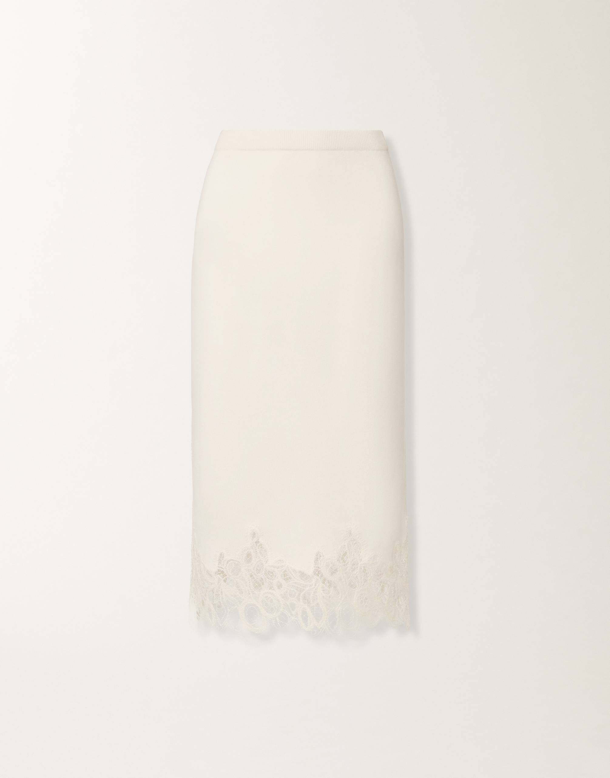 Fabiana Filippi Platinum Skirt With Macramé Lace