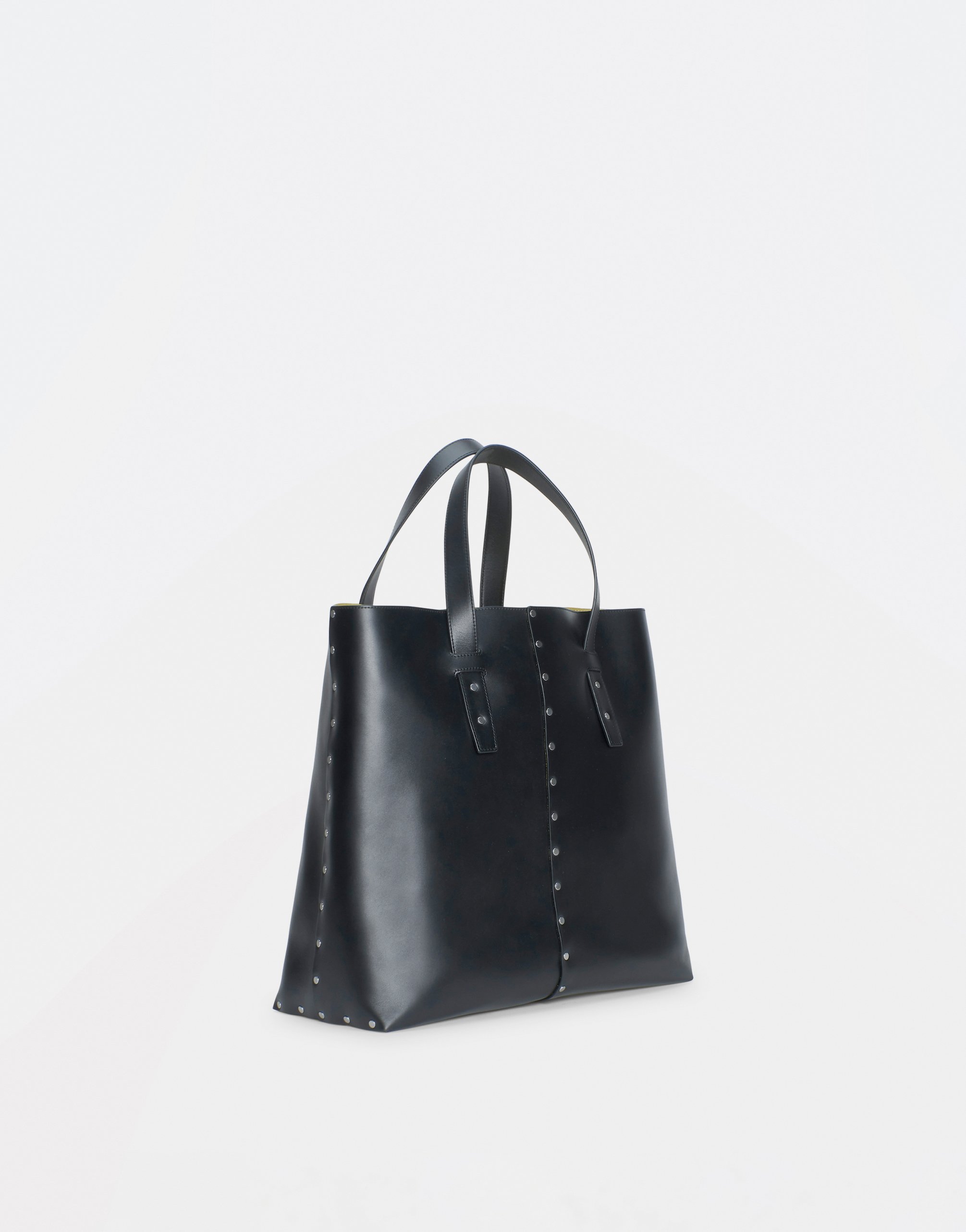 Shop Fabiana Filippi Leather Handbag With Stud Detail In Black