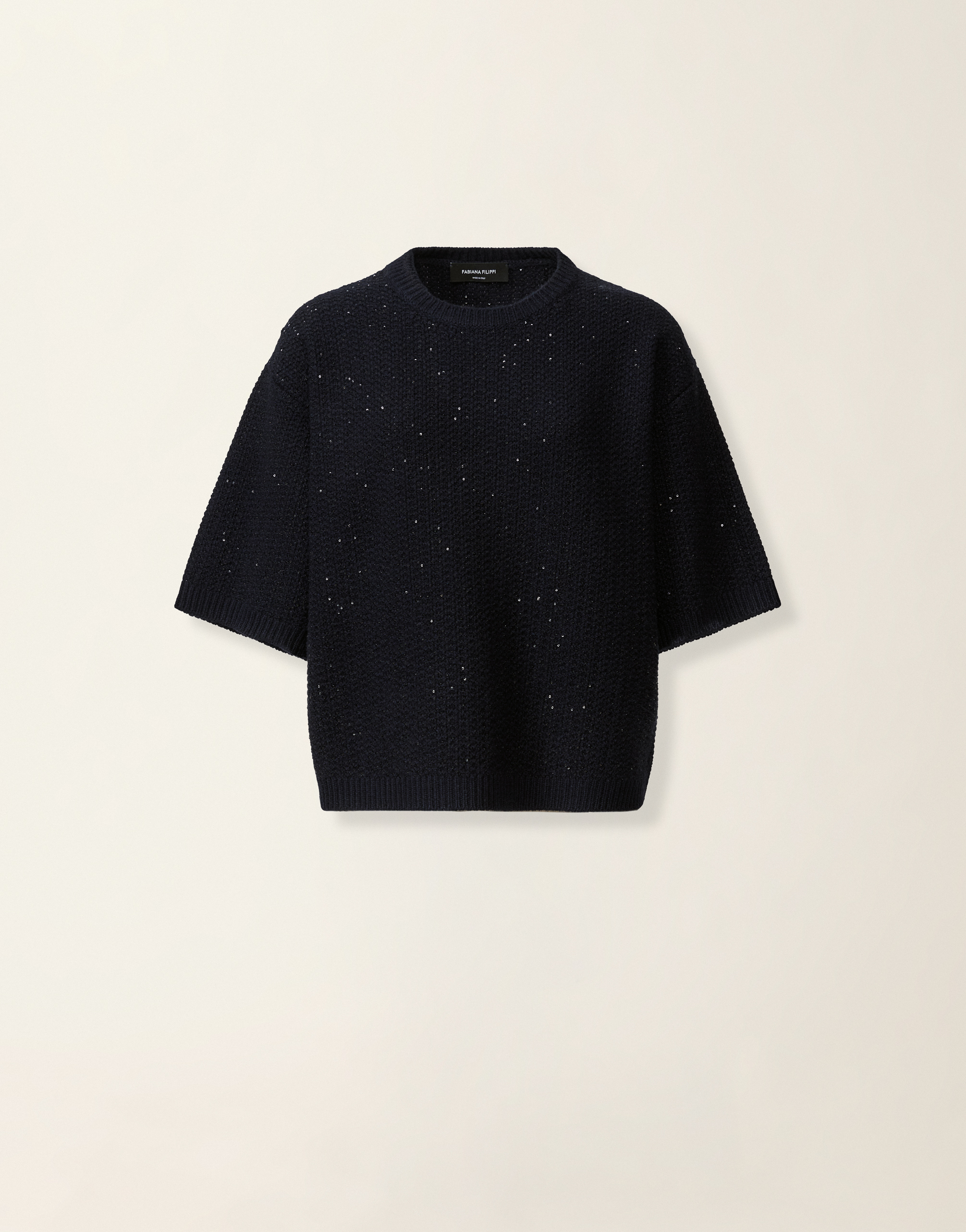 レディースPlatinum sequin sweater, midnight blue Fabiana Filippi