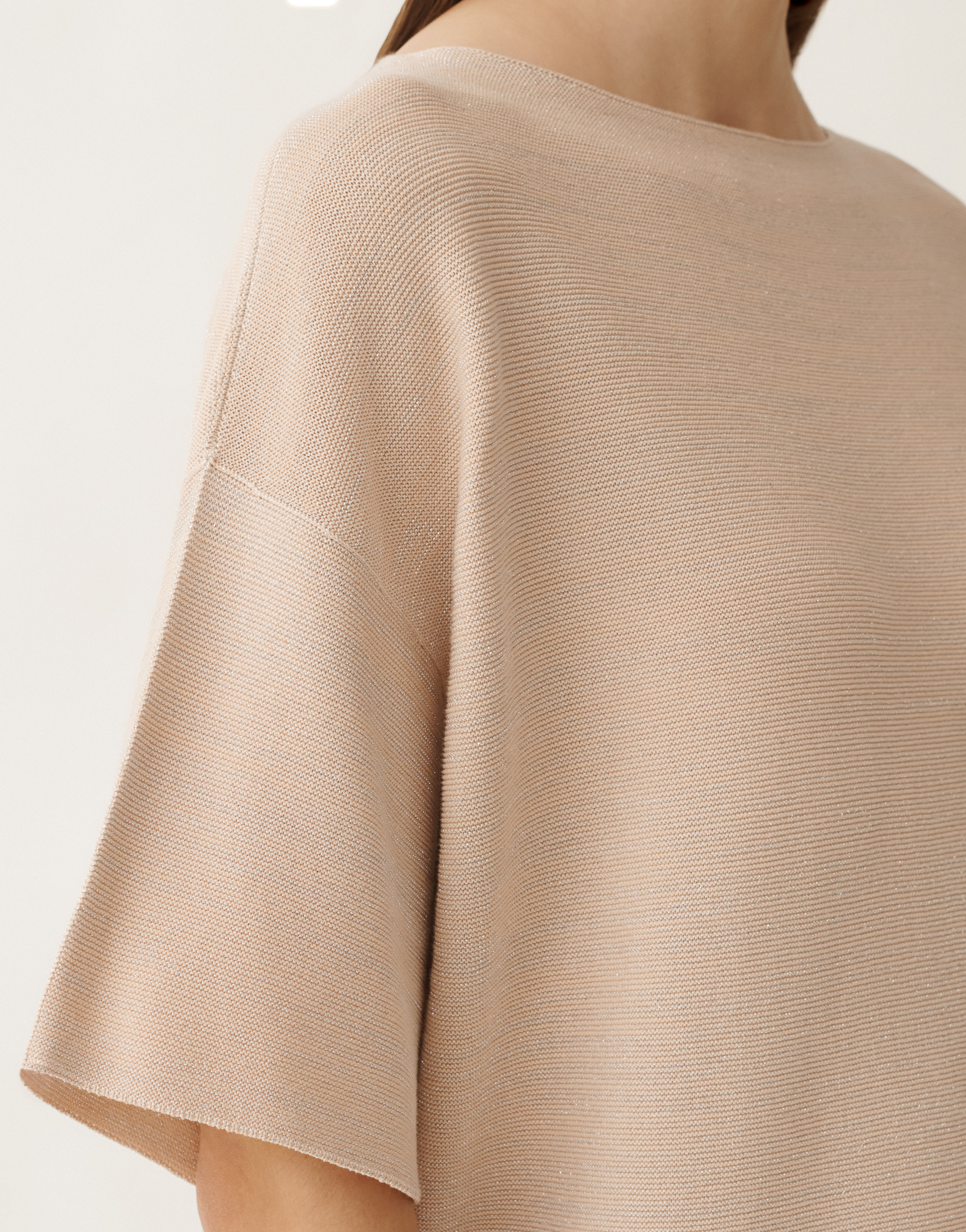 Fabiana Filippi Cotton And Lurex Sweater In Pink