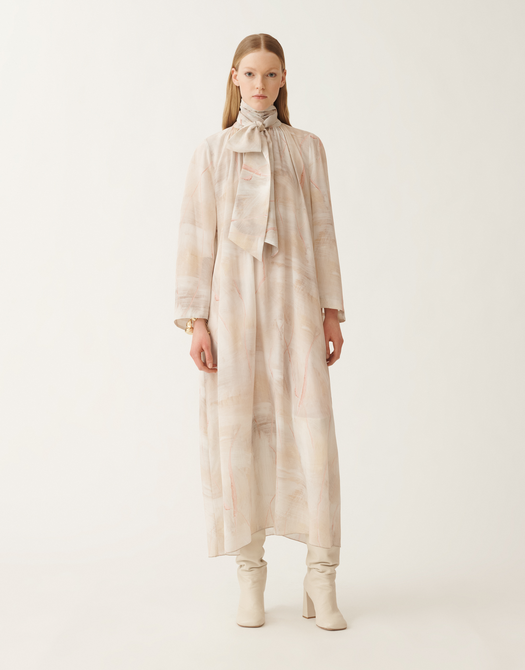 Fabiana Filippi Printed Crepe De Chine Dress