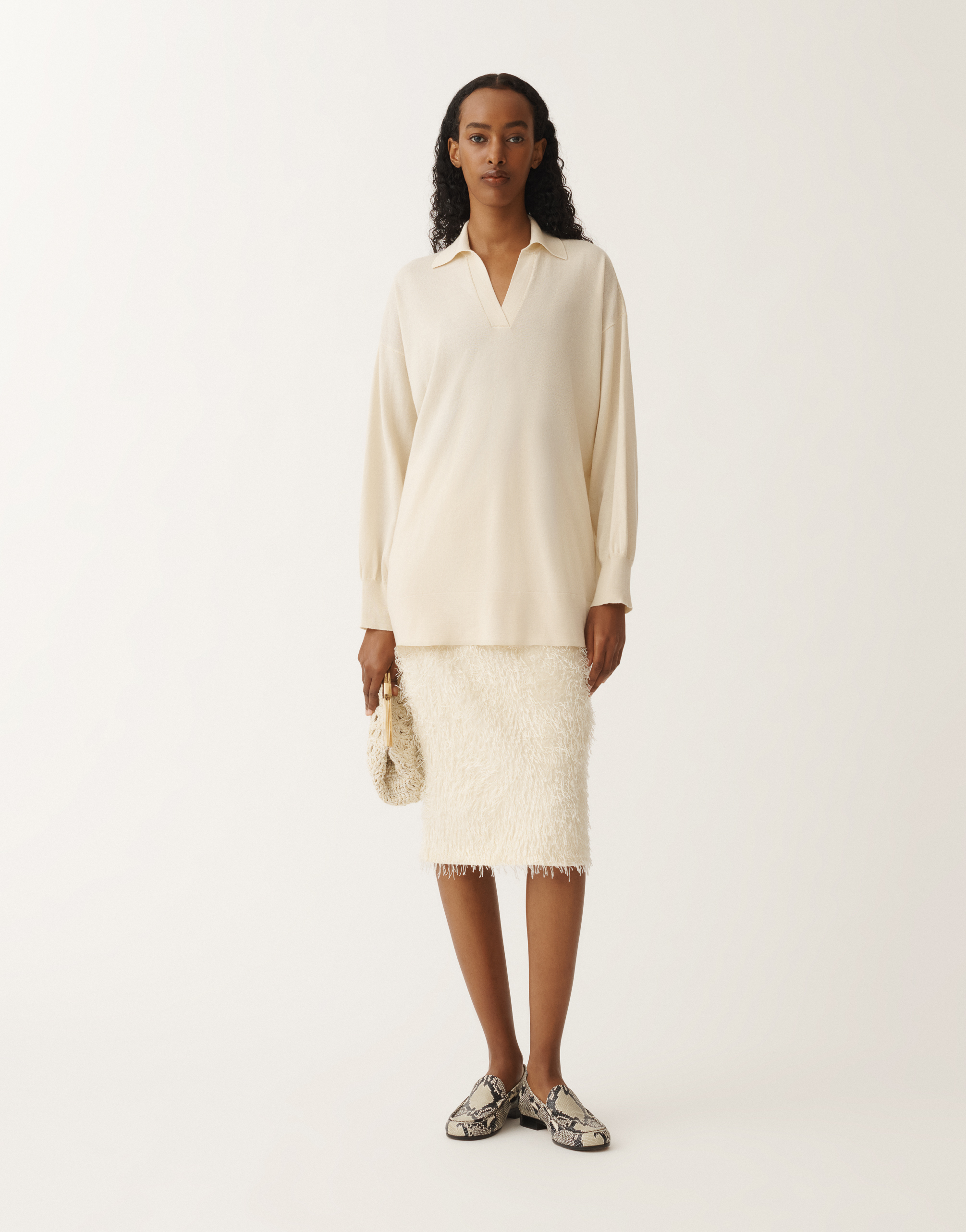Shop Fabiana Filippi Wool And Cotton Sweater In White