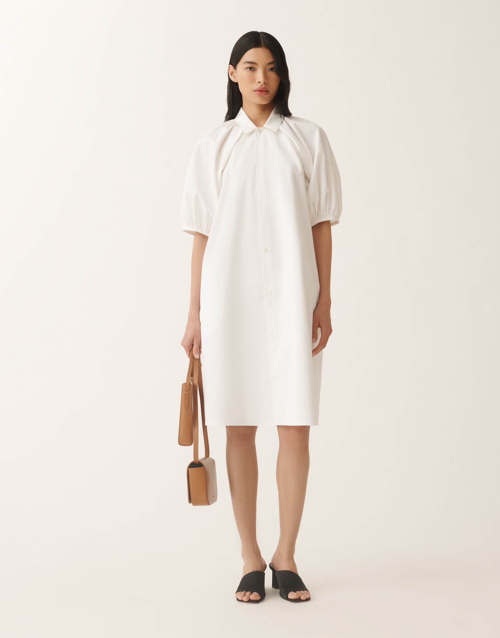 Fabiana Filippi Poplin Midi Dress In White