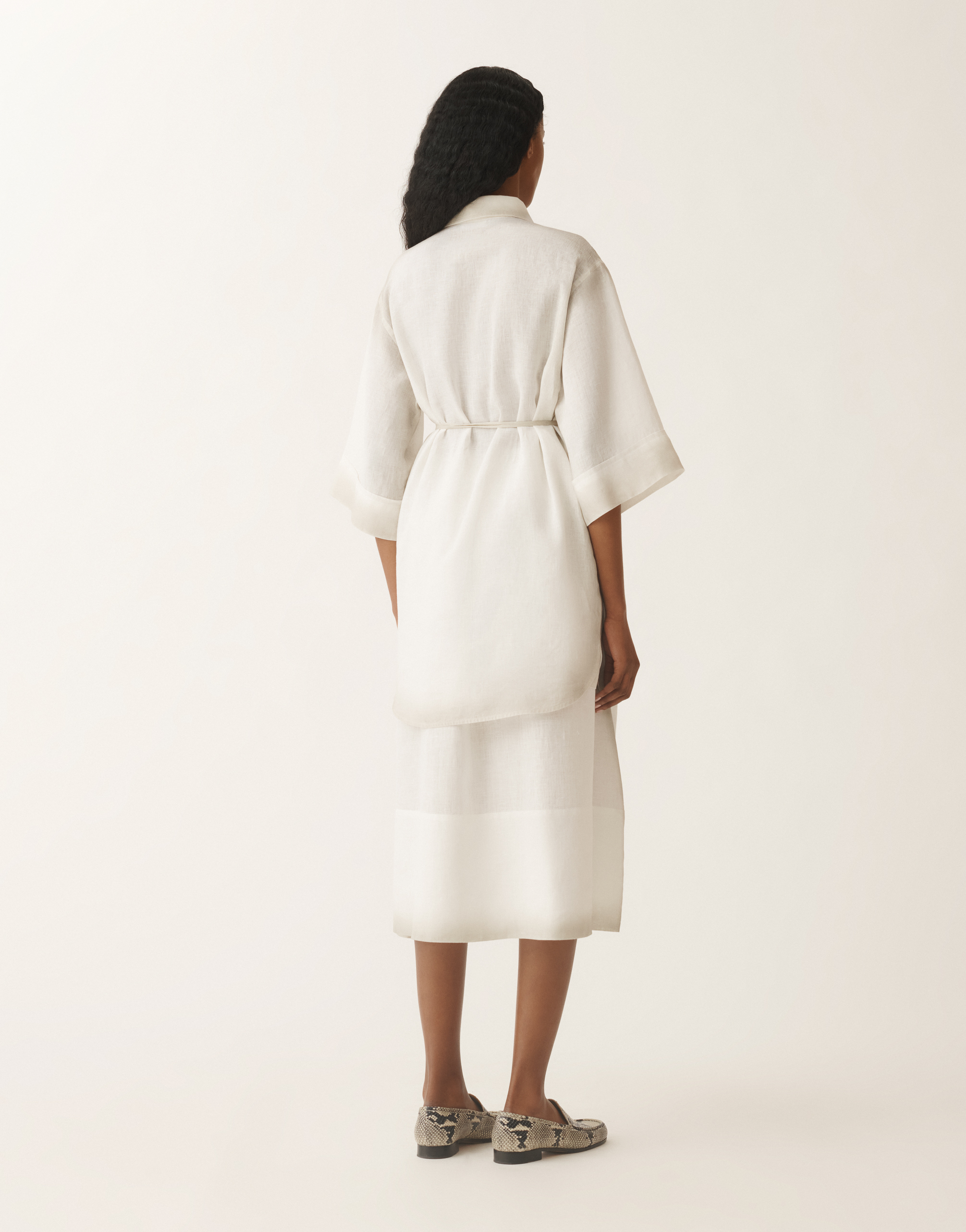 Fabiana Filippi Linen Canvas Tunic In White