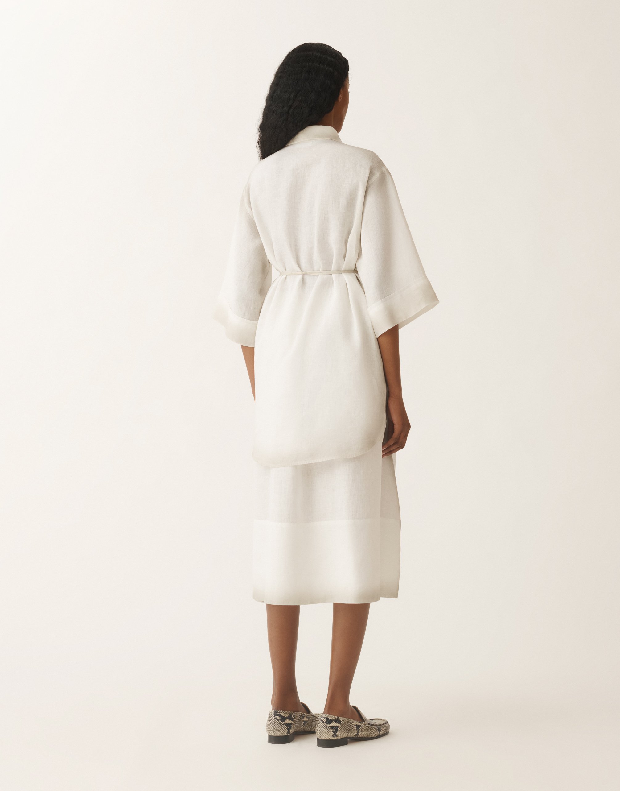 Fabiana Filippi Linen Canvas Tunic In White