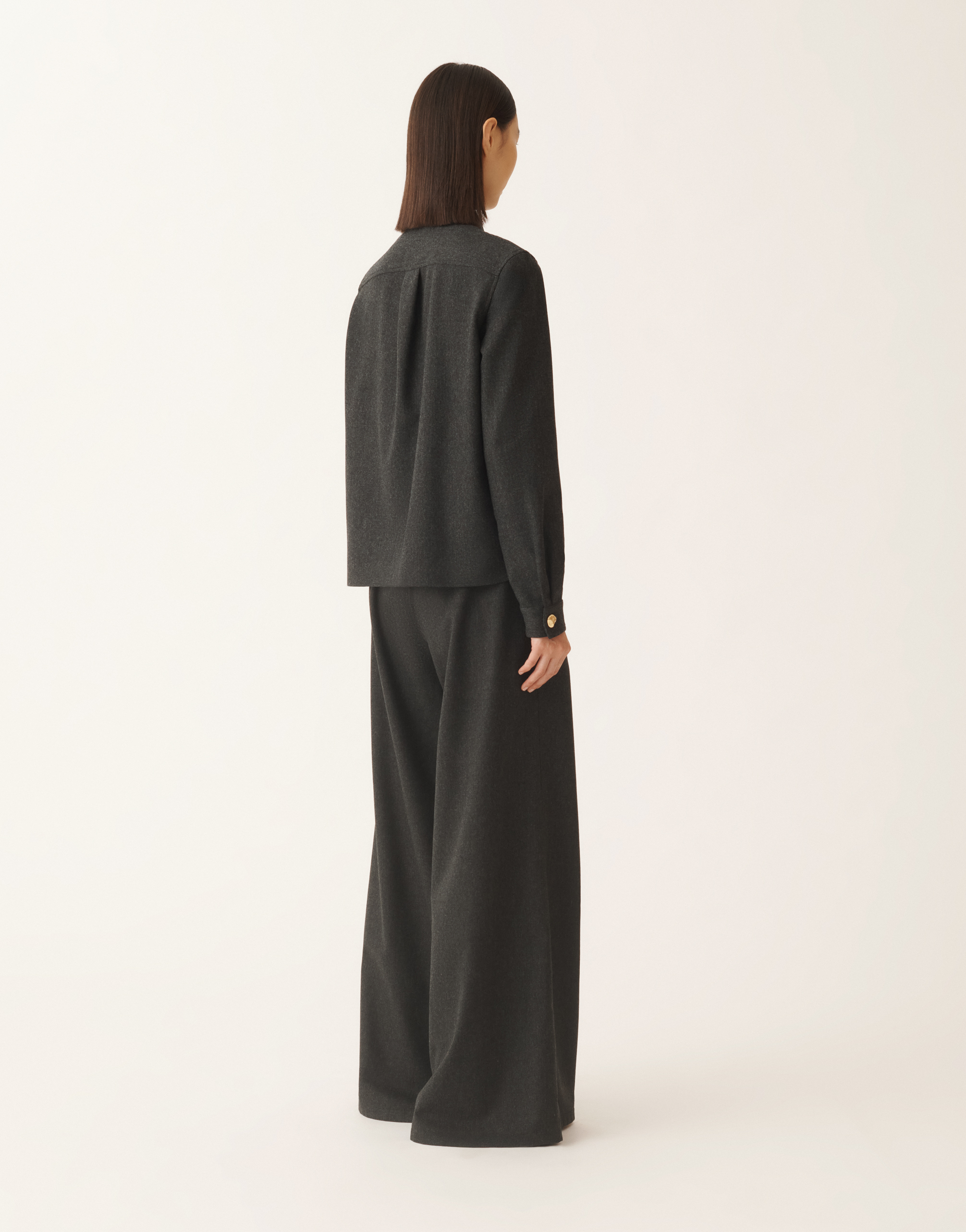 Fabiana Filippi Shirt In Flannel In Gray