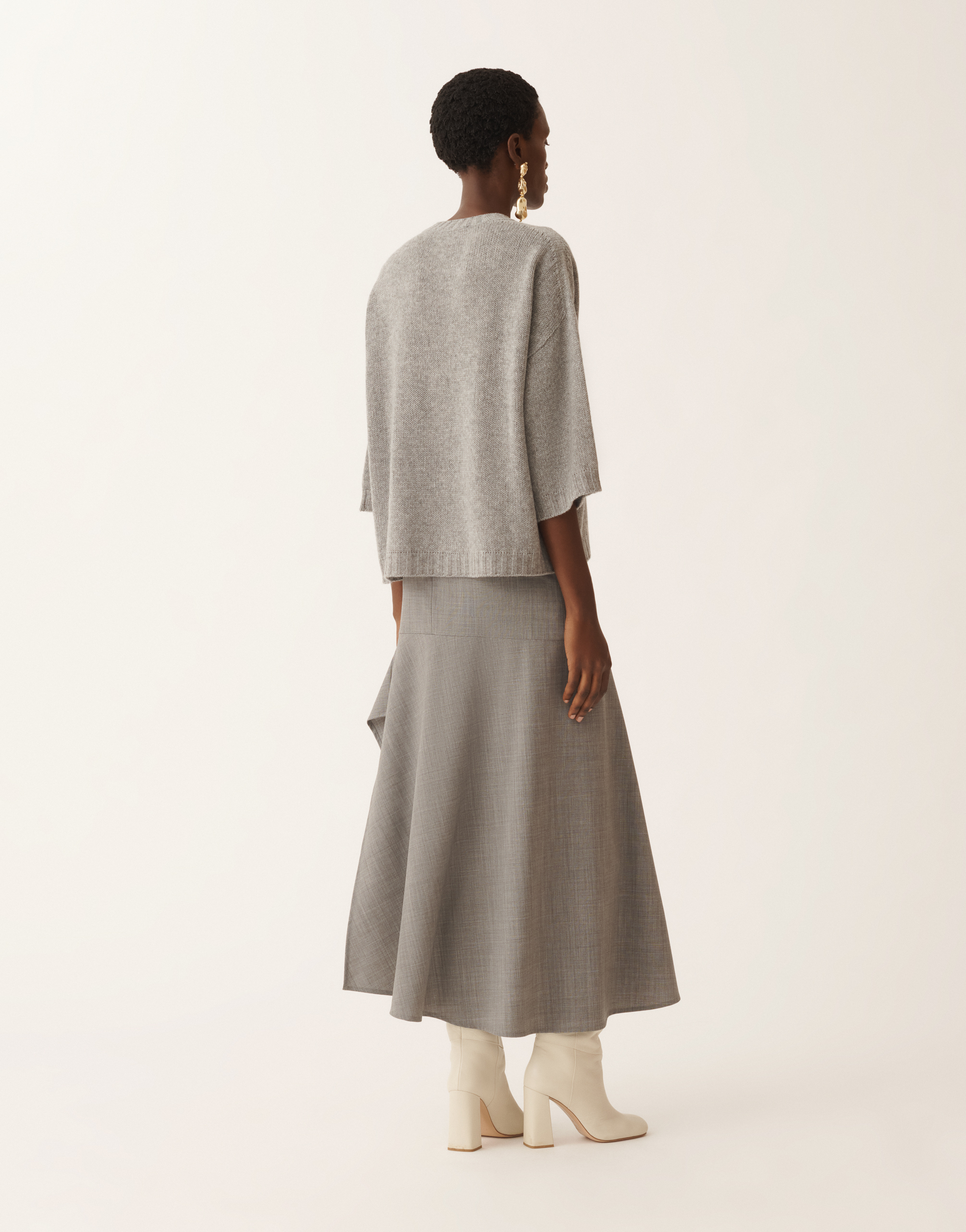 Fabiana Filippi Cashmere T-shirt In Gray