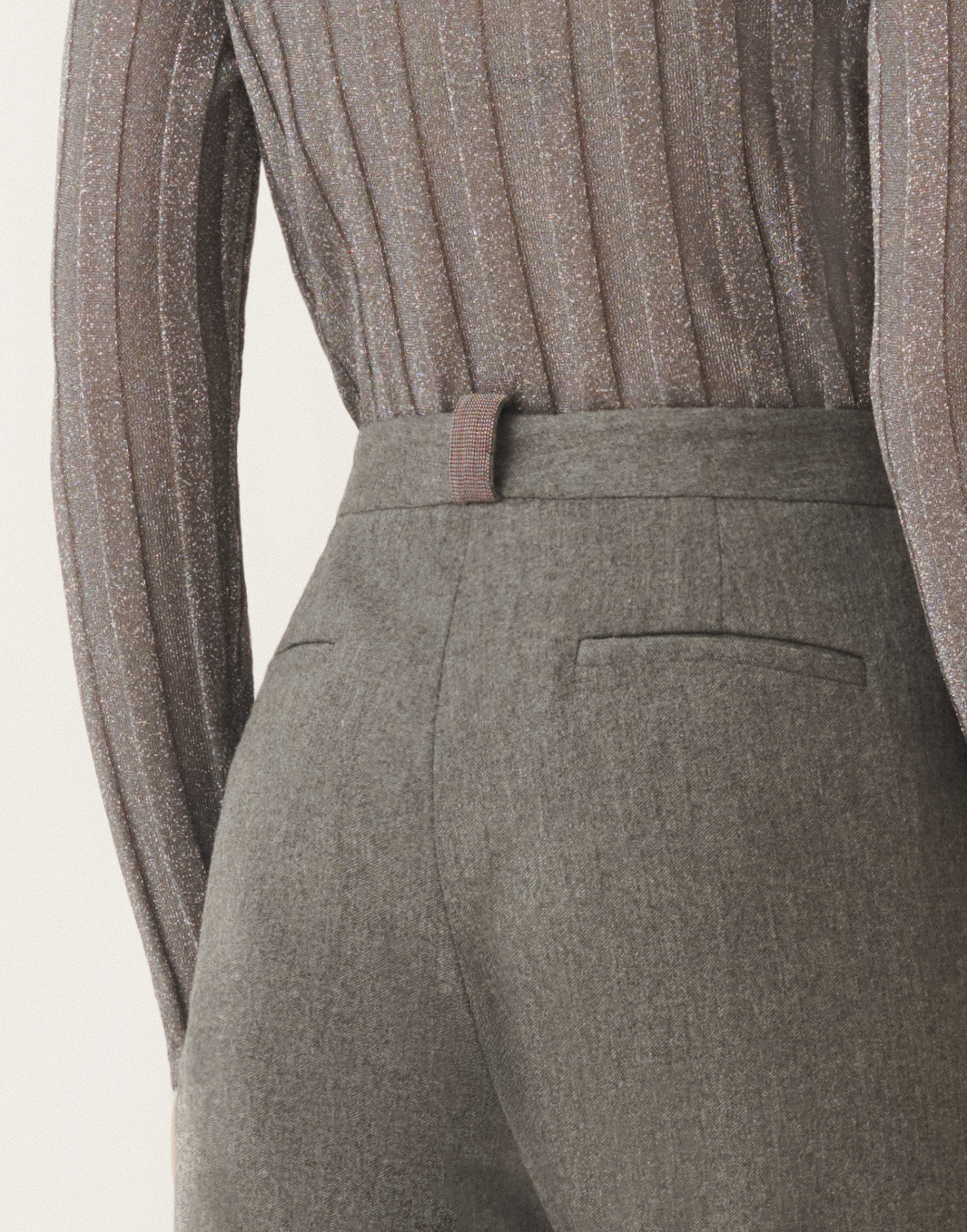 Fabiana Filippi Montefalco Trousers In Flannel In Gray