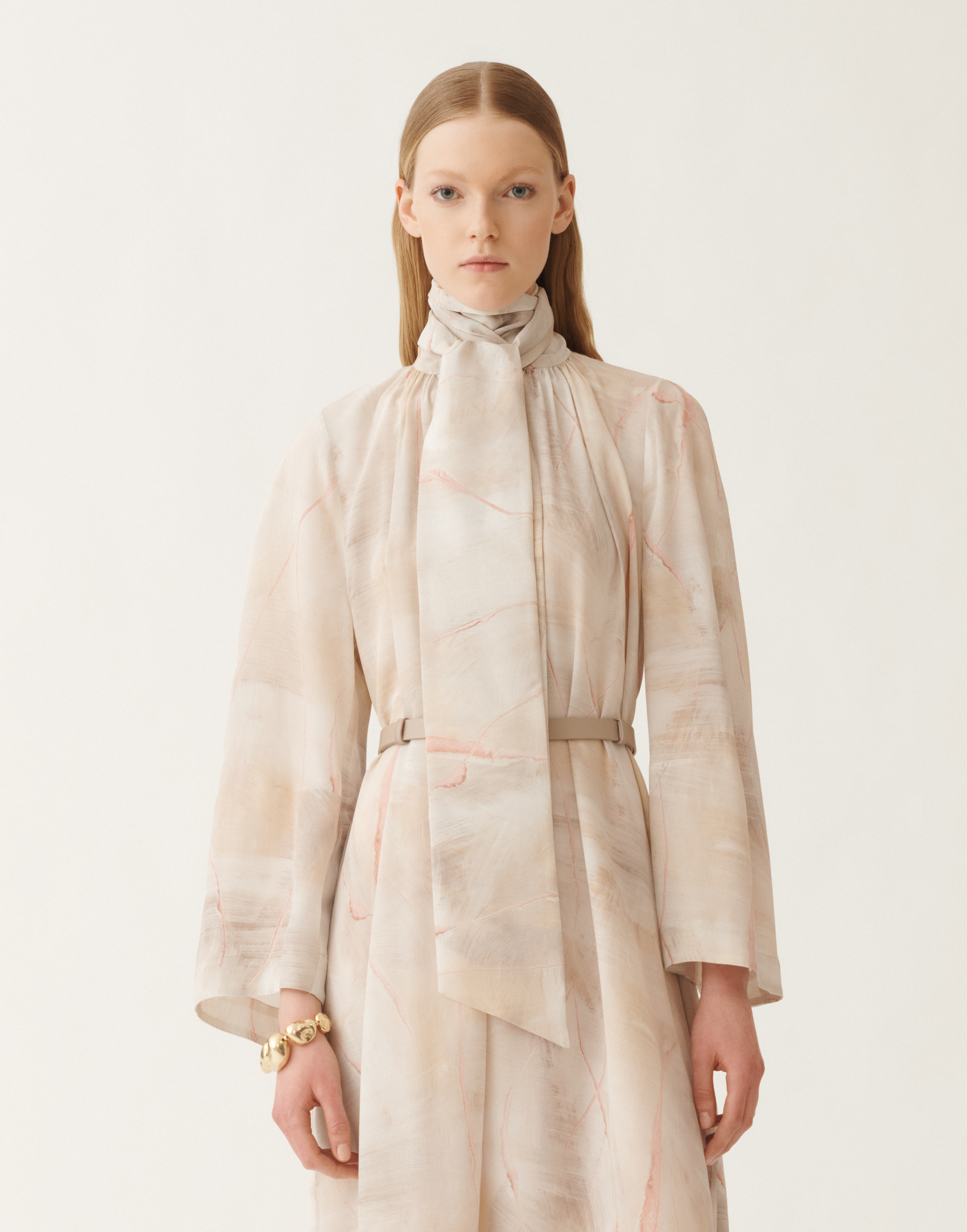 Fabiana Filippi Printed Crepe De Chine Dress