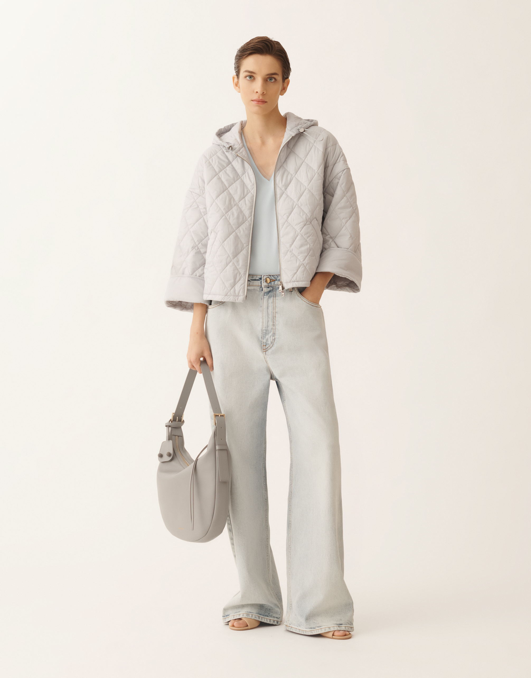 Fabiana Filippi Jacket Woman Color Gnawed Blue In White