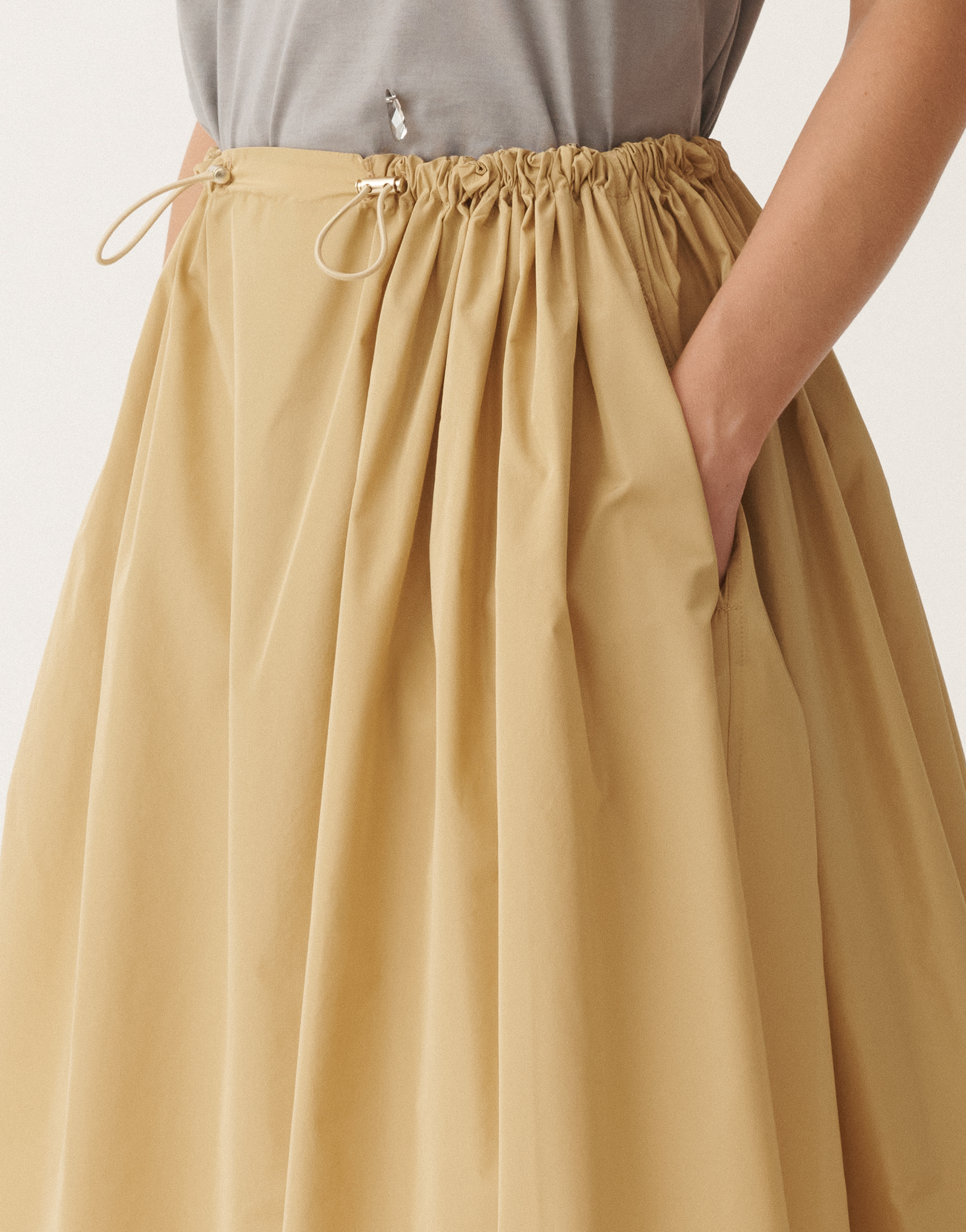 FABIANA FILIPPI TECHNICAL TAFFETA SKIRT
