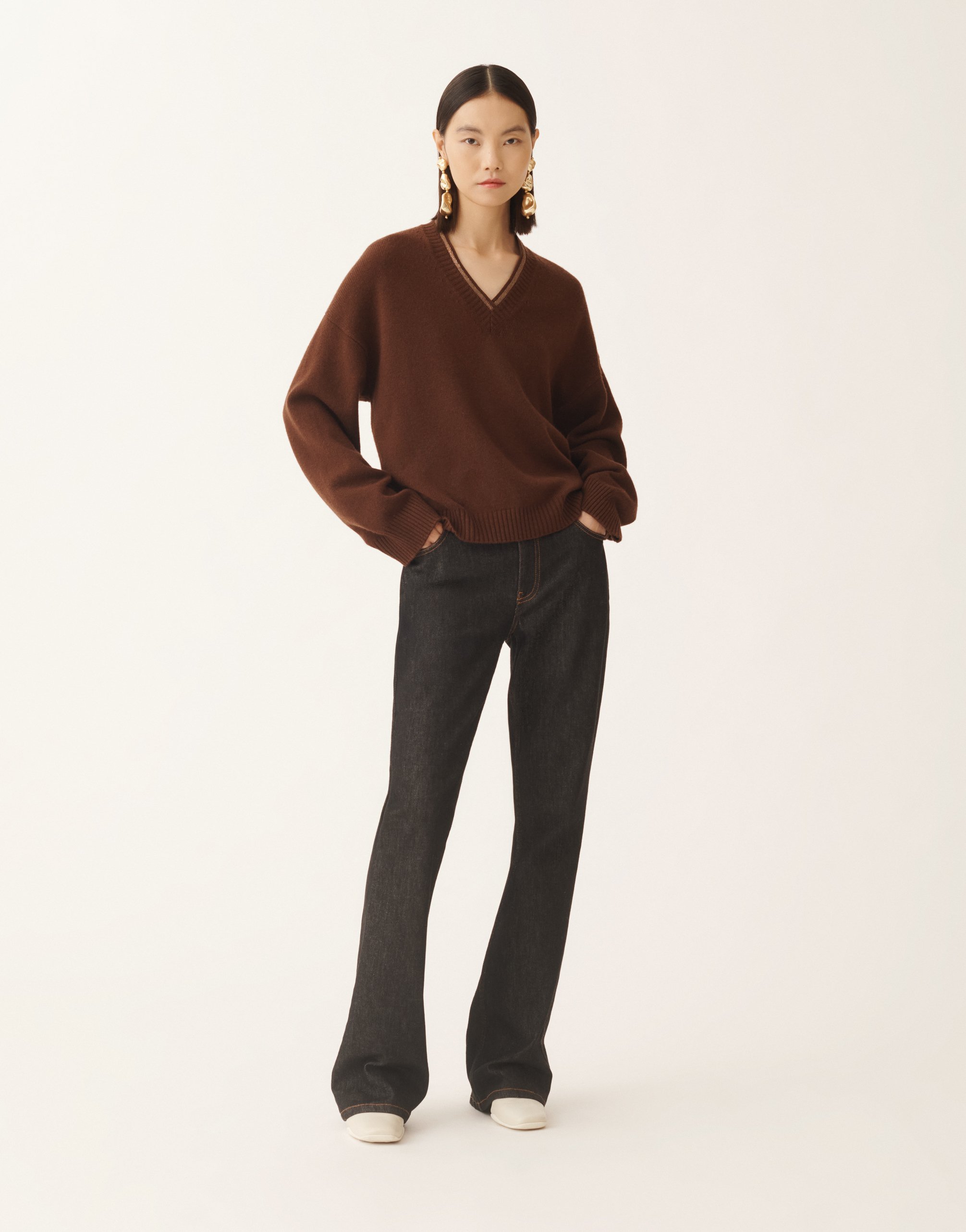 Fabiana Filippi Sweater In Platinum In Brown