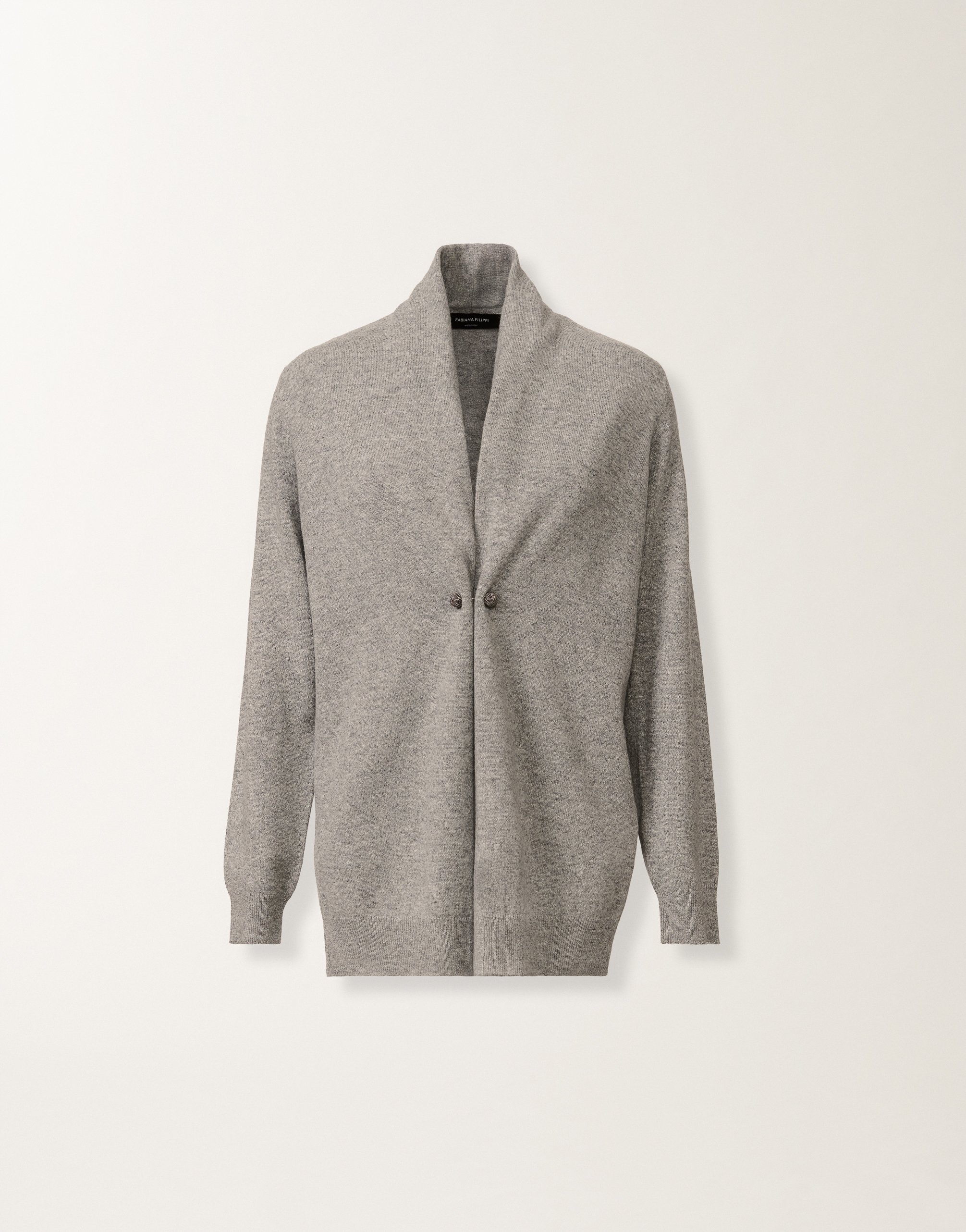 FABIANA FILIPPI フーディケープコート カーディガン グレー Platinum cardigan, rock grey for Women | Fabiana Filippi®