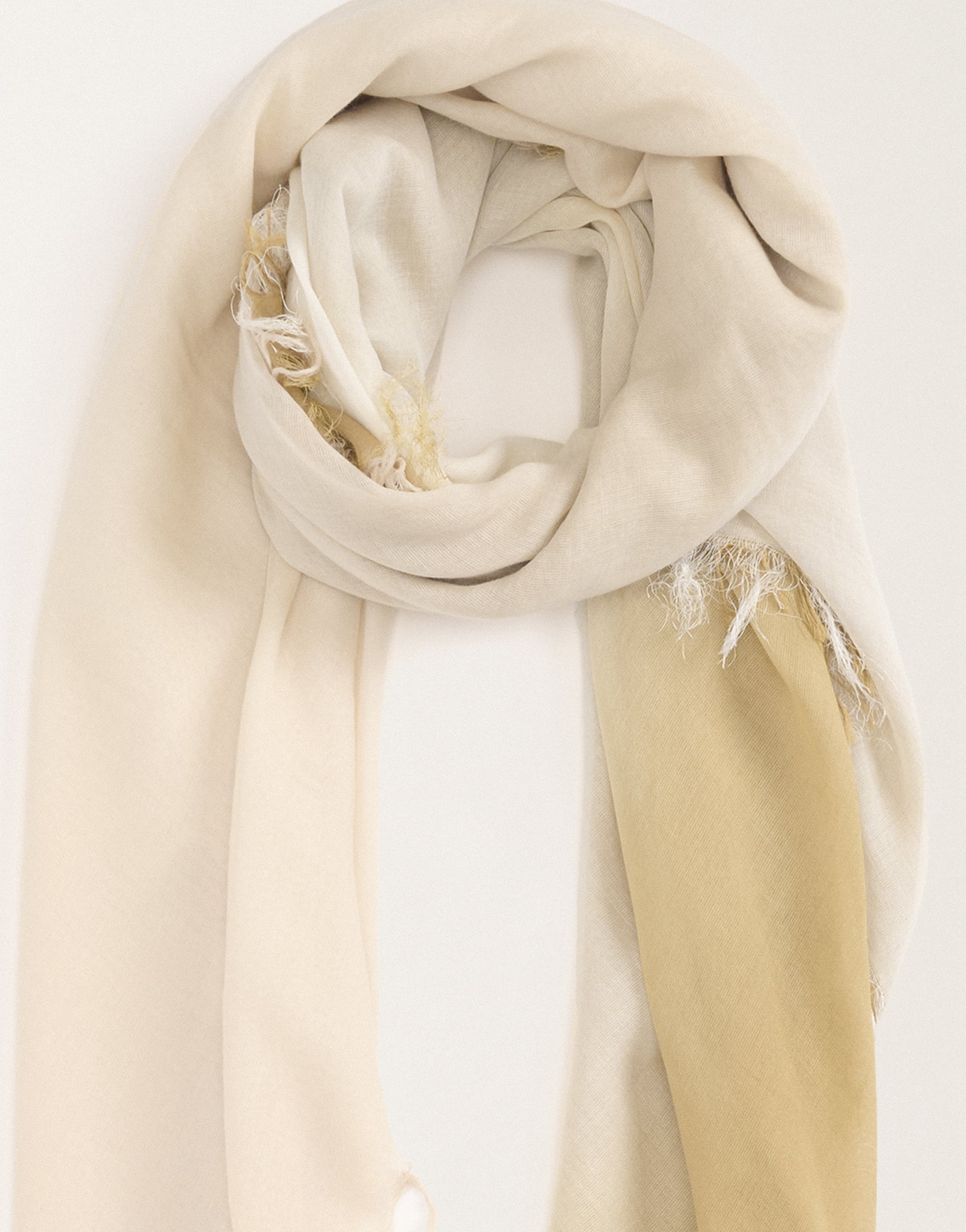 Fabiana Filippi Gradient-print Cotton Scarf In Yellow
