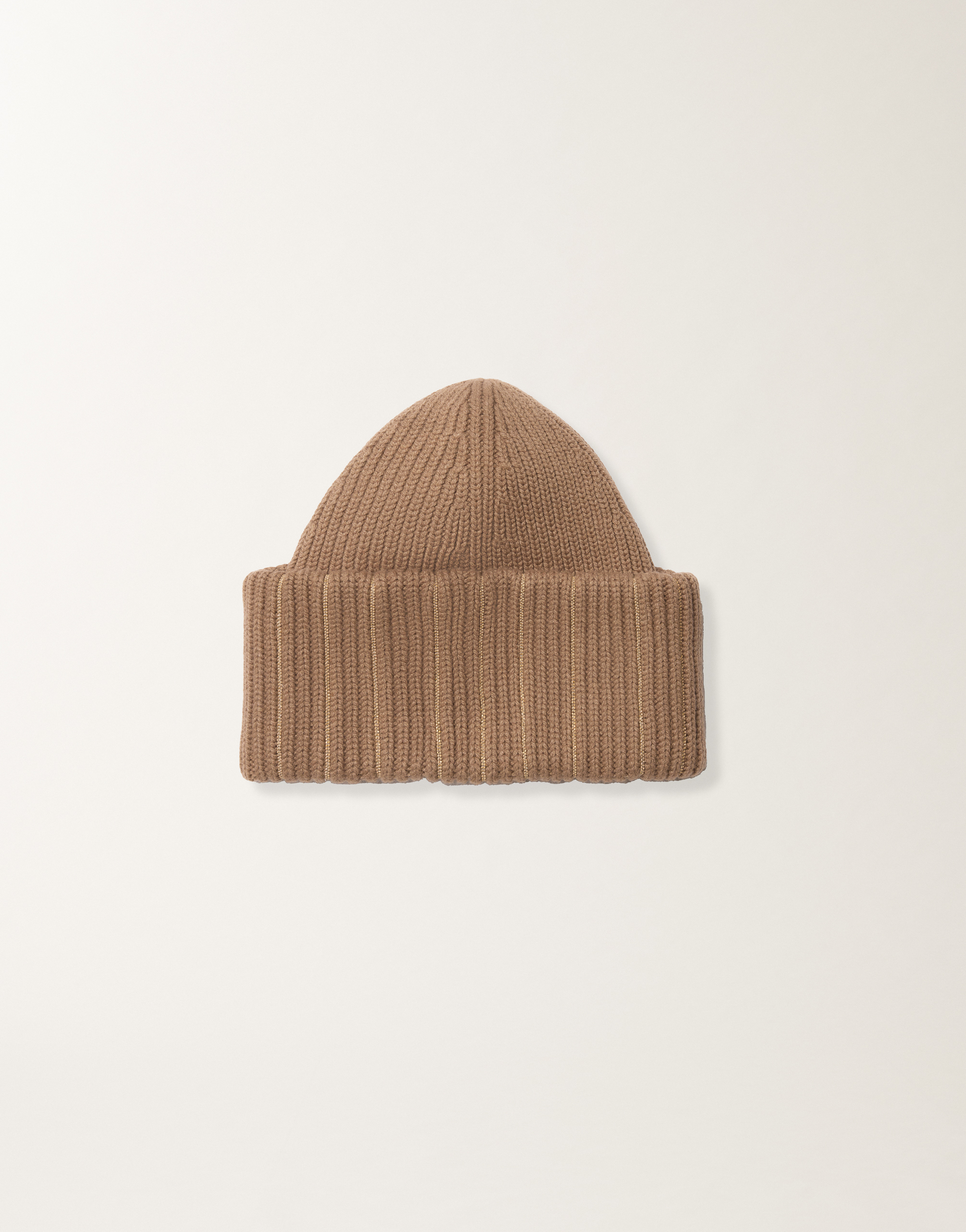 Fabiana Filippi Beanie In Platinum In Brown