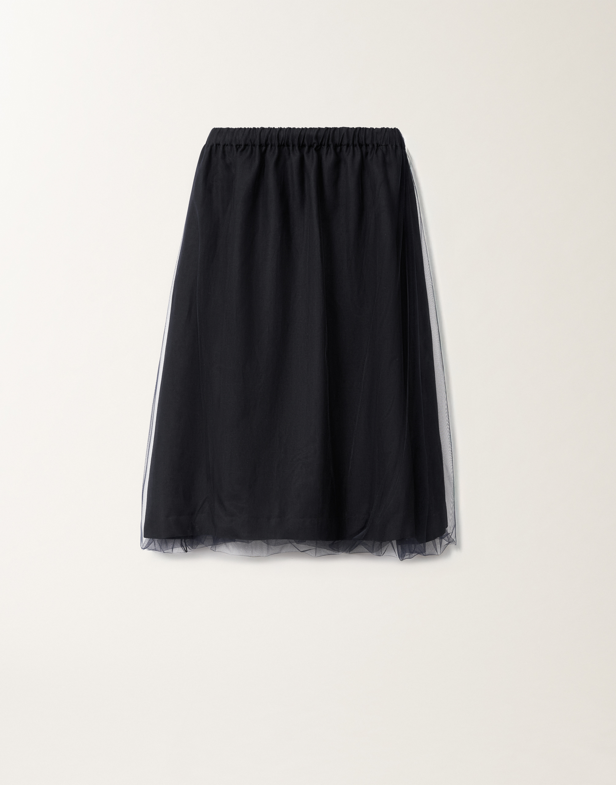 Shop Fabiana Filippi Linen And Viscose Skirt In Blue