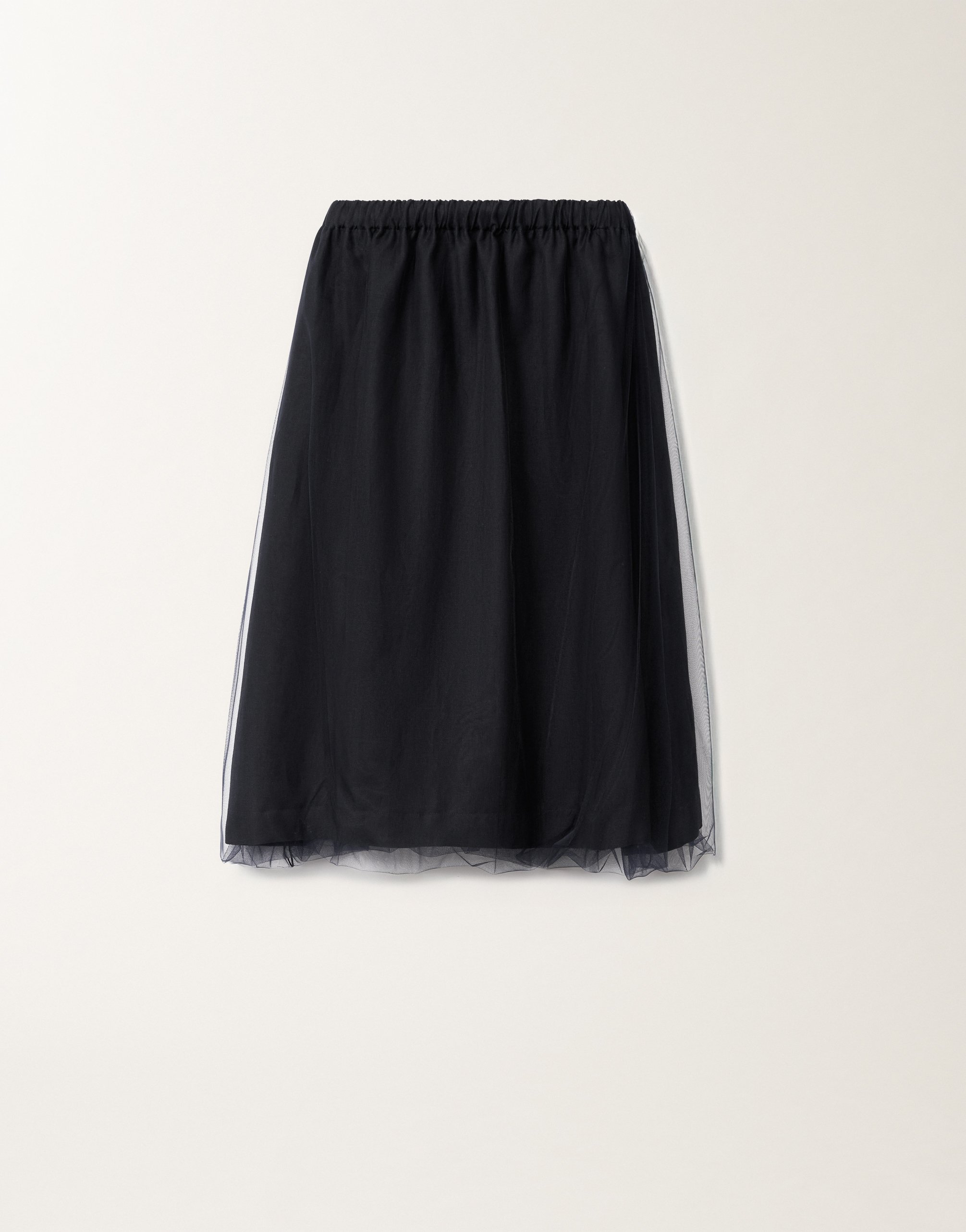 Shop Fabiana Filippi Linen And Viscose Skirt In Blue