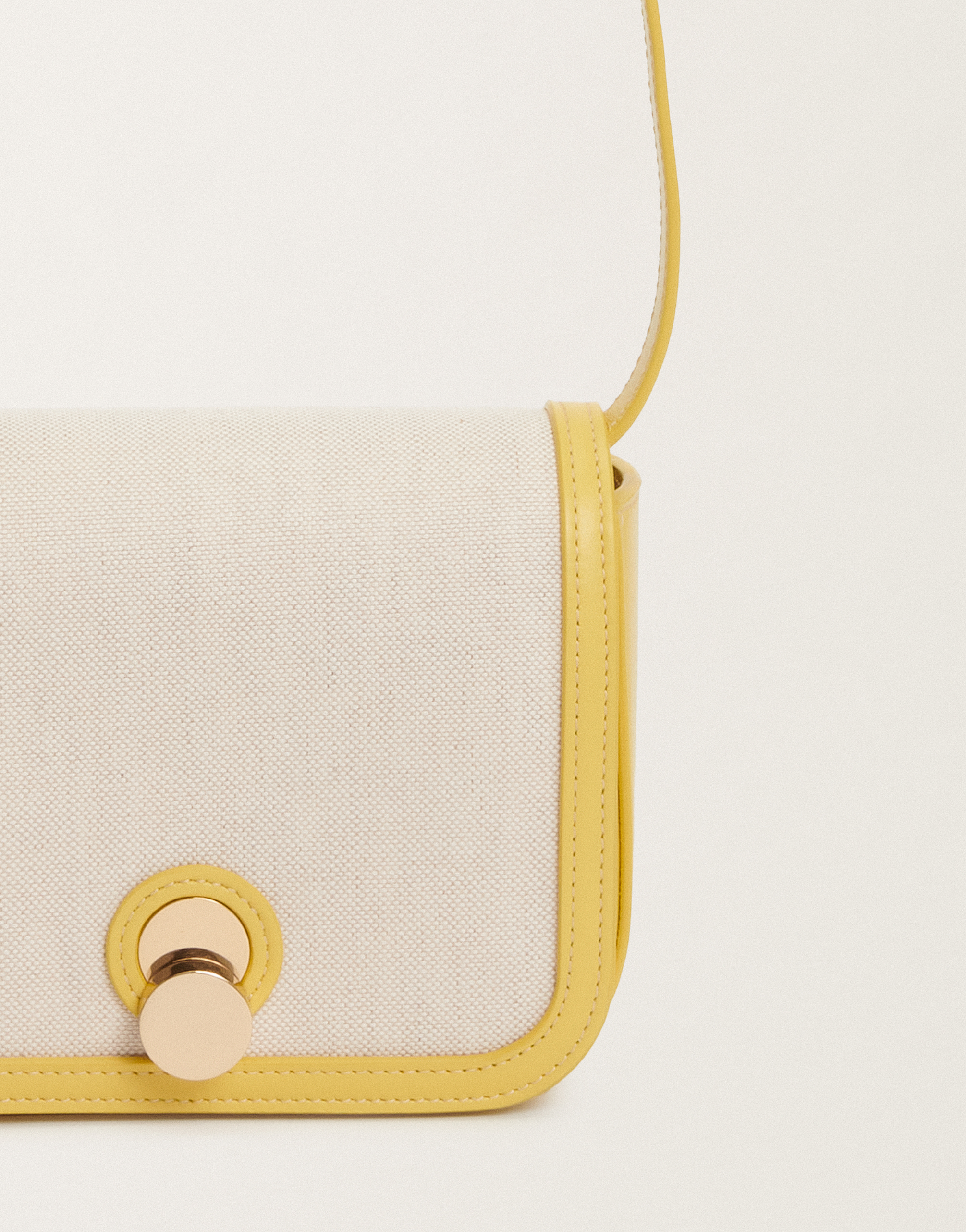 Fabiana Filippi Eclissi Calfskin Mini Messenger Bag In Yellow