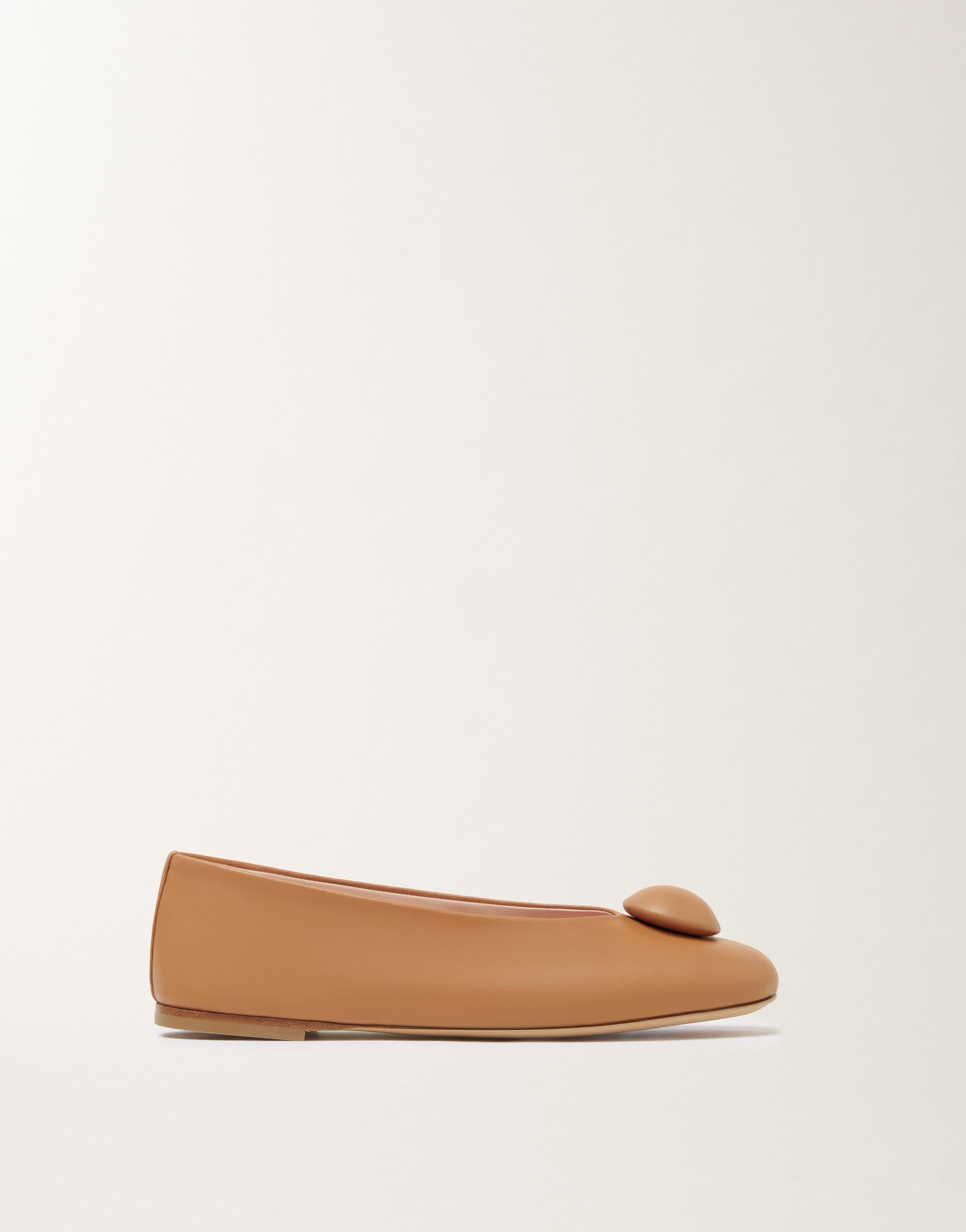 Fabiana Filippi Nappa Leather Ballet Flat In Brown