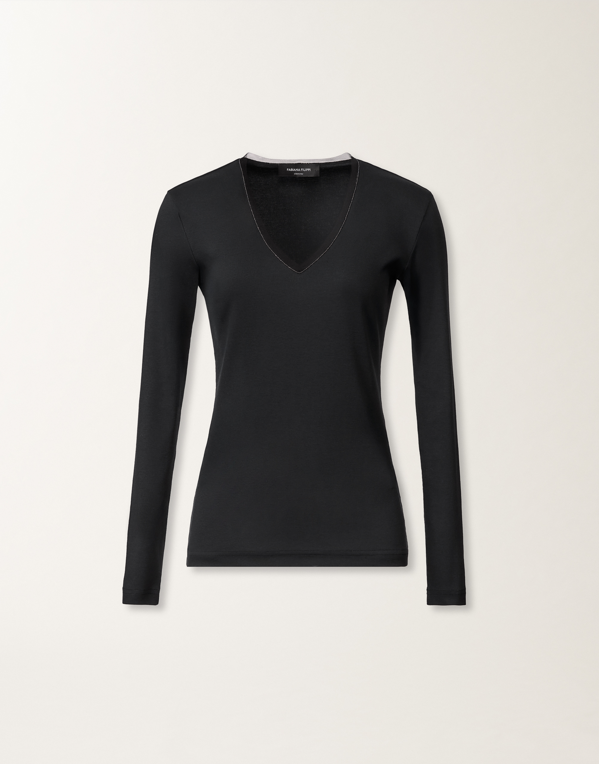 Jersey T-shirt, midnight blue for Women | Fabiana Filippi® Jersey T-shirt, midnight blue for Women | Fabiana Filippi®