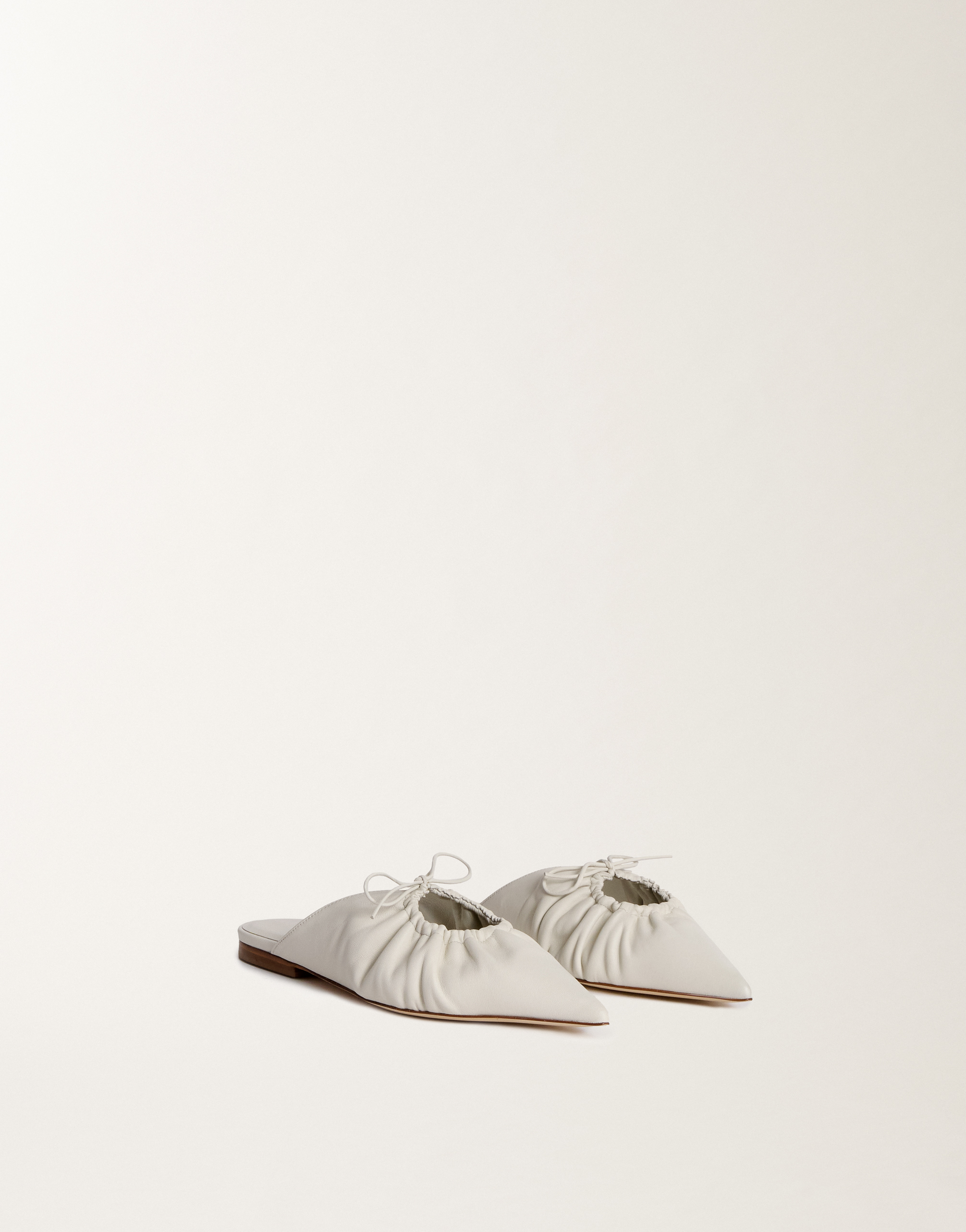 Fabiana Filippi Nappa Leather Pointed Mules In Butter