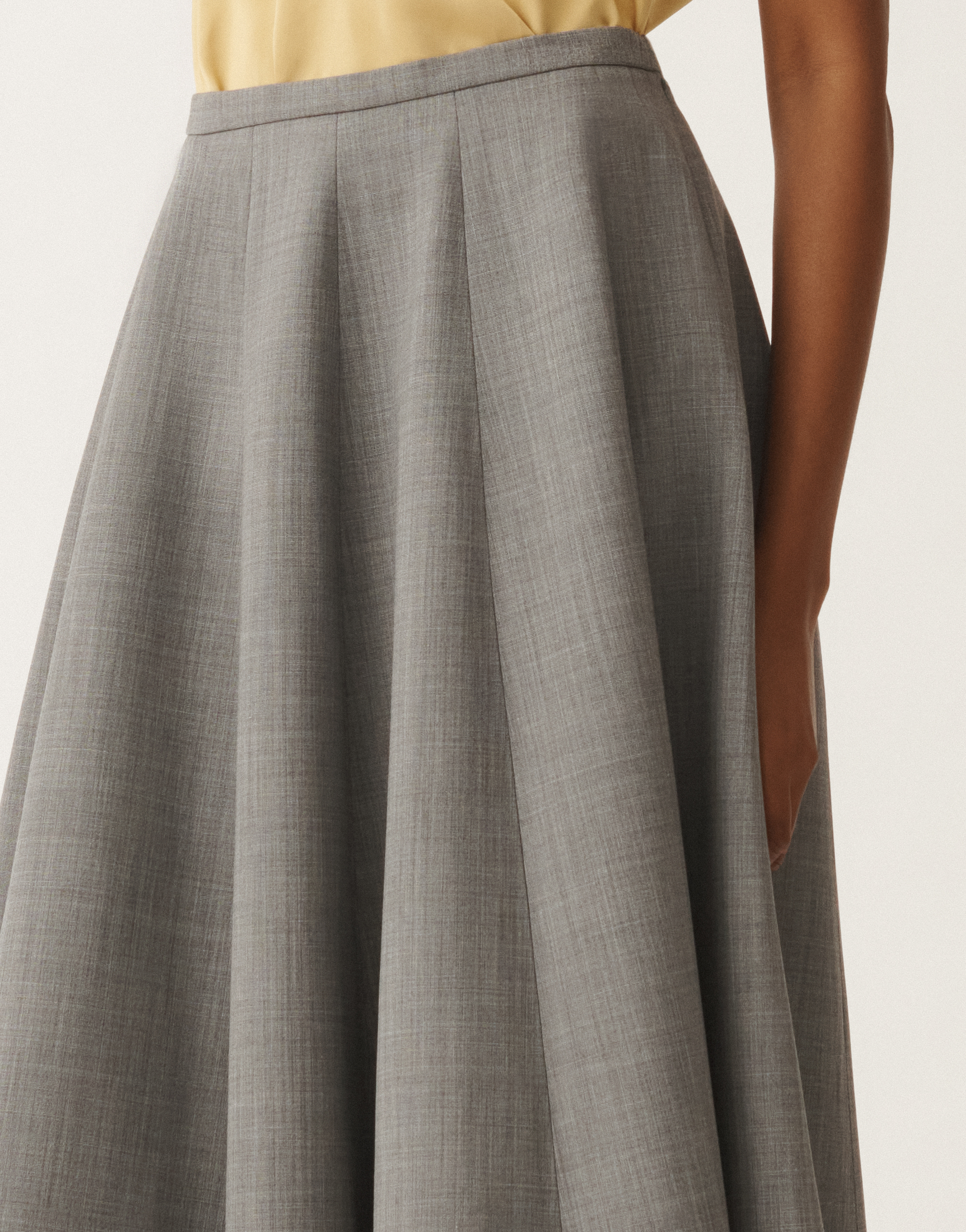Shop Fabiana Filippi Bistretch Wool Circle Skirt