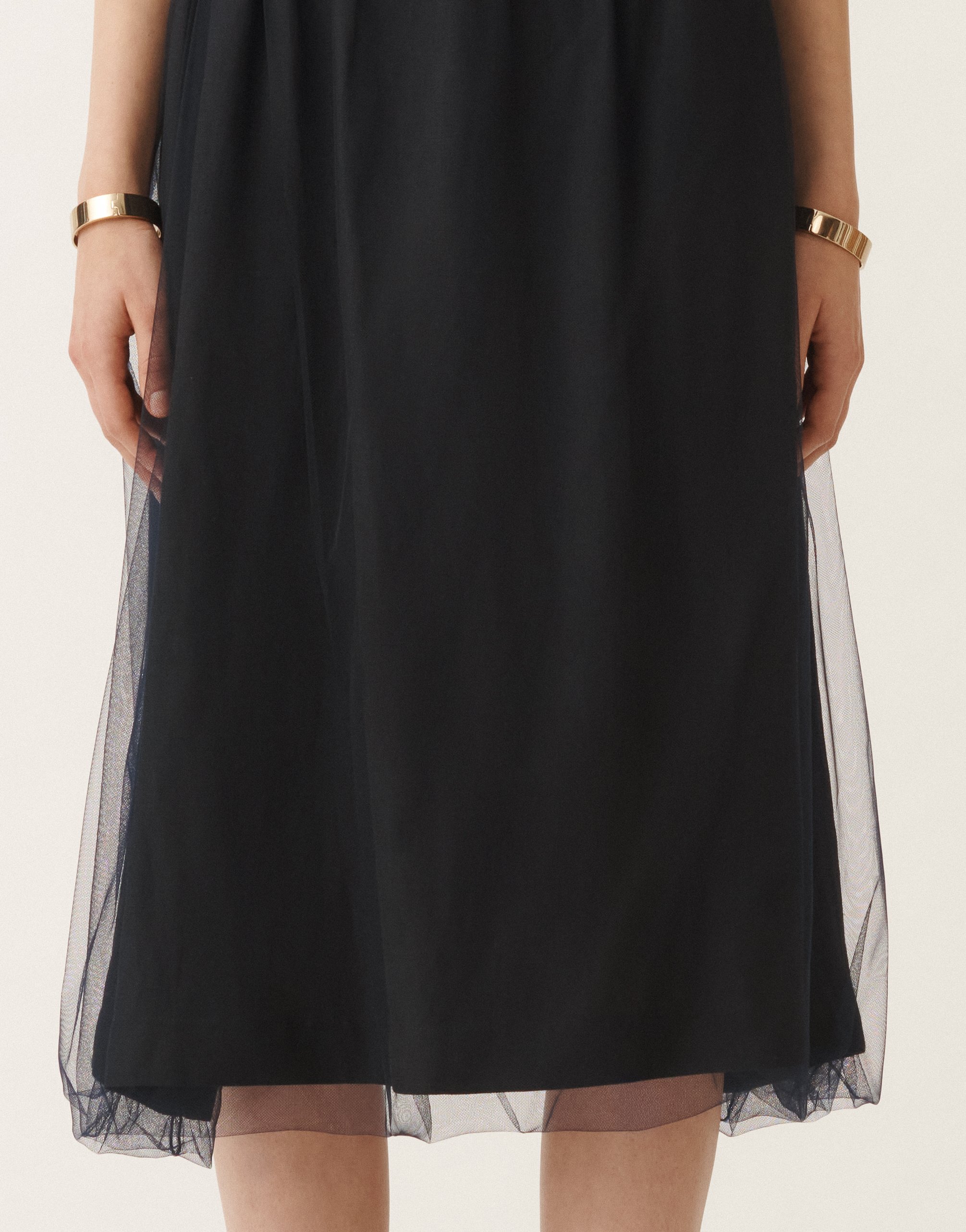 Shop Fabiana Filippi Linen And Viscose Skirt In Blue