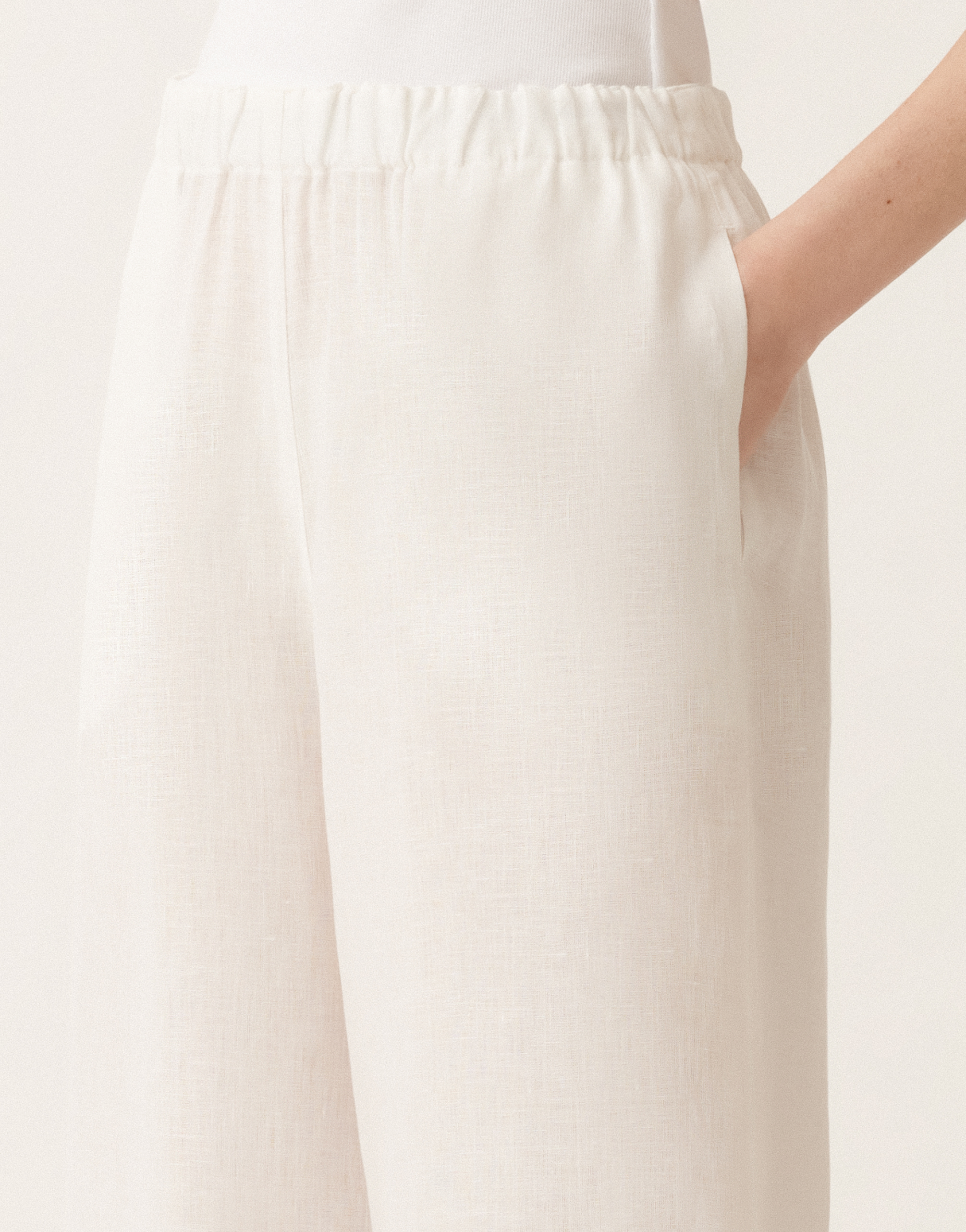Fabiana Filippi Trevi Linen Canvas Trousers In White