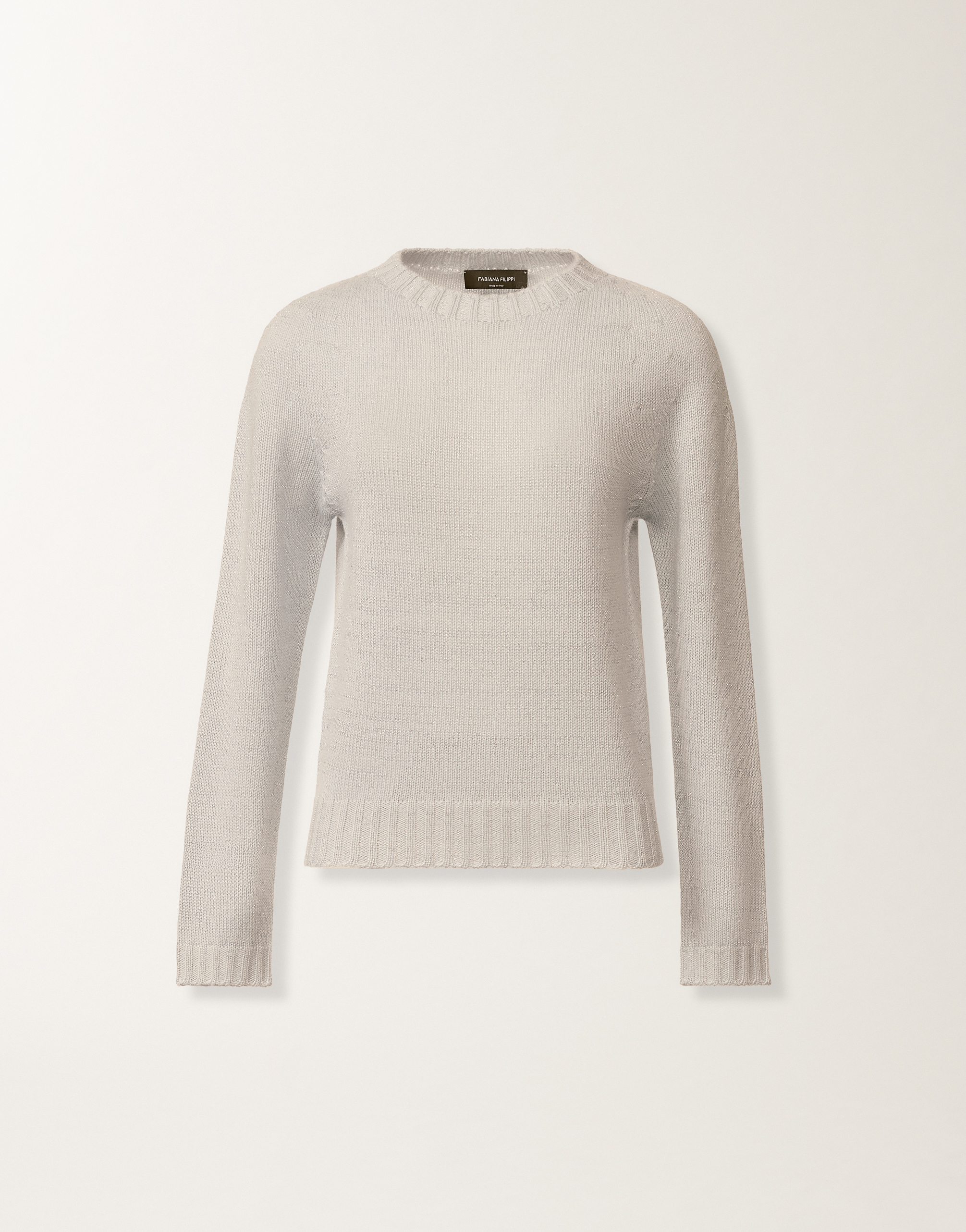 Fabiana Filippi Platinum Sweater With Lurex In Gray